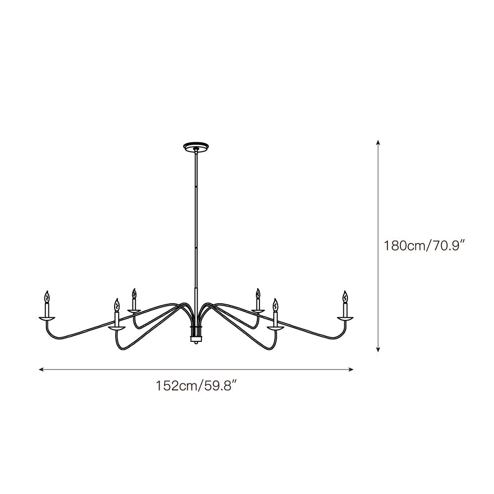 The white finish option for the Philomena Chandelier.