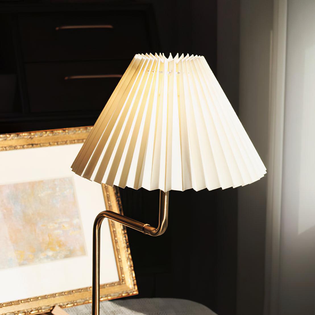 Teldes Wooden Fabric Vintage Table Lamp-Neutral Decor
