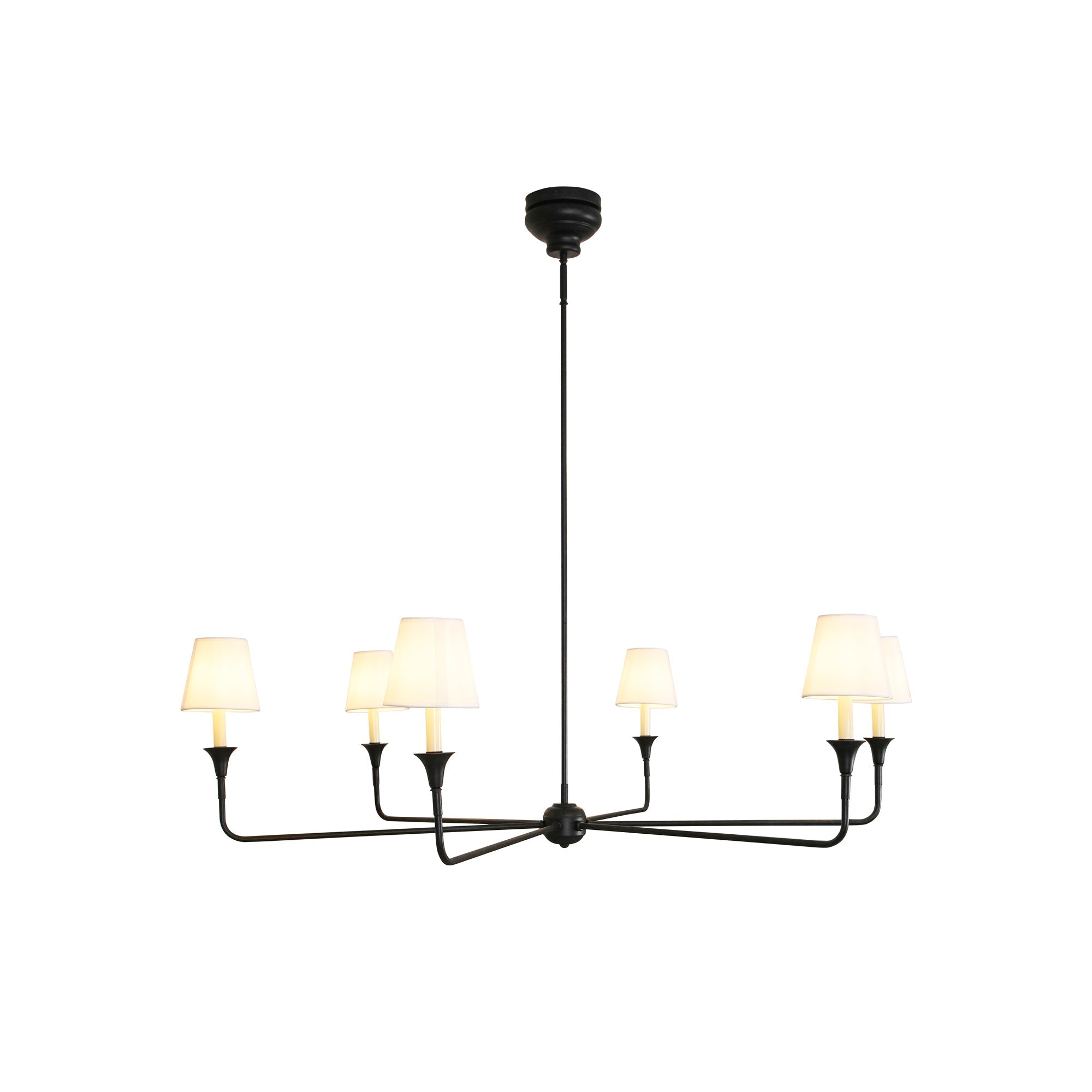 Keveny Pendant Lamp Black Candle Tapered-Neutral Decor