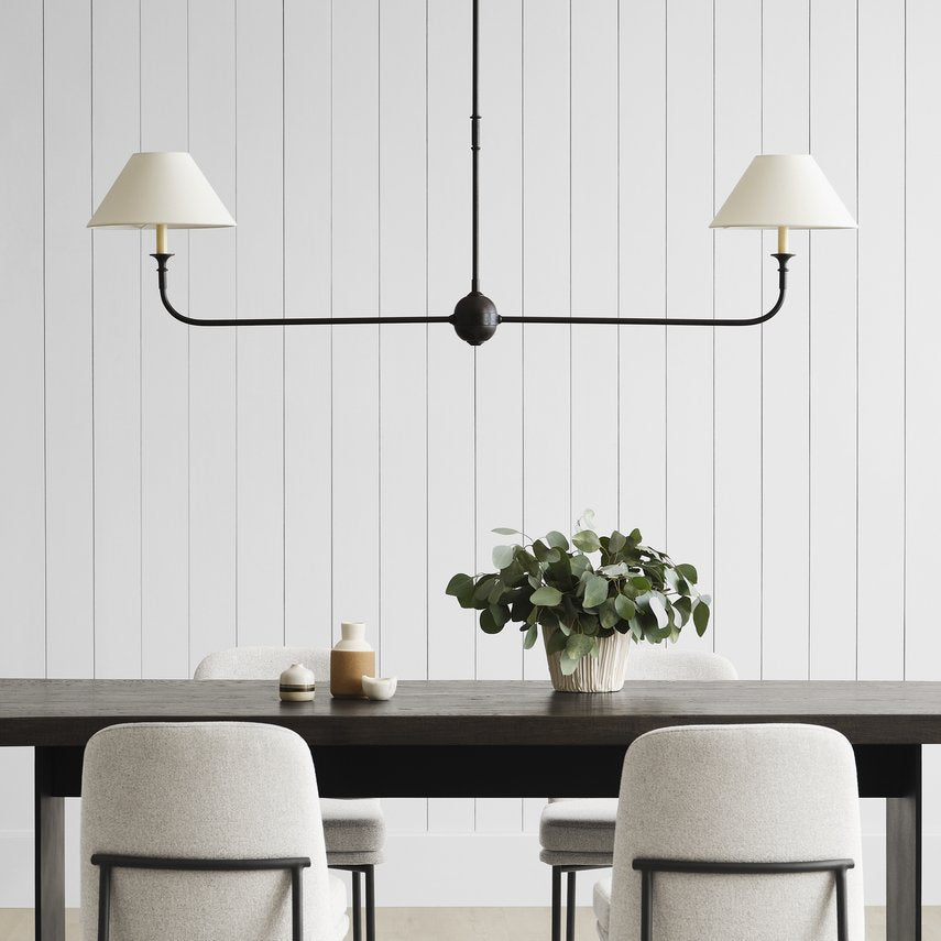 Keveny Pendant Lamp Black Candle Tapered-Neutral Decor