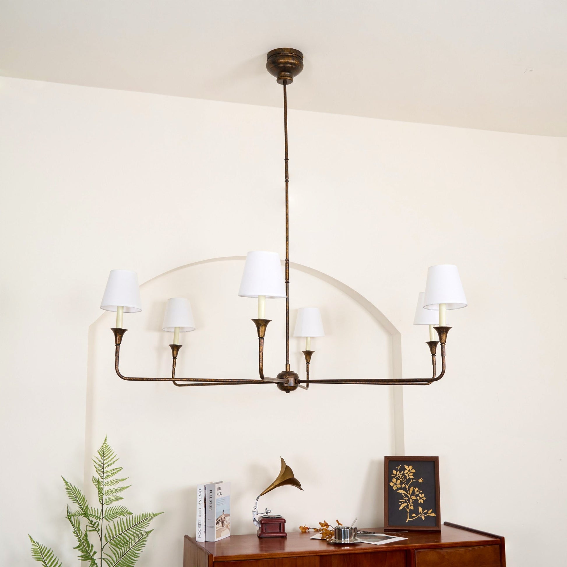 Keveny Pendant Lamp Black Candle Tapered-Neutral Decor