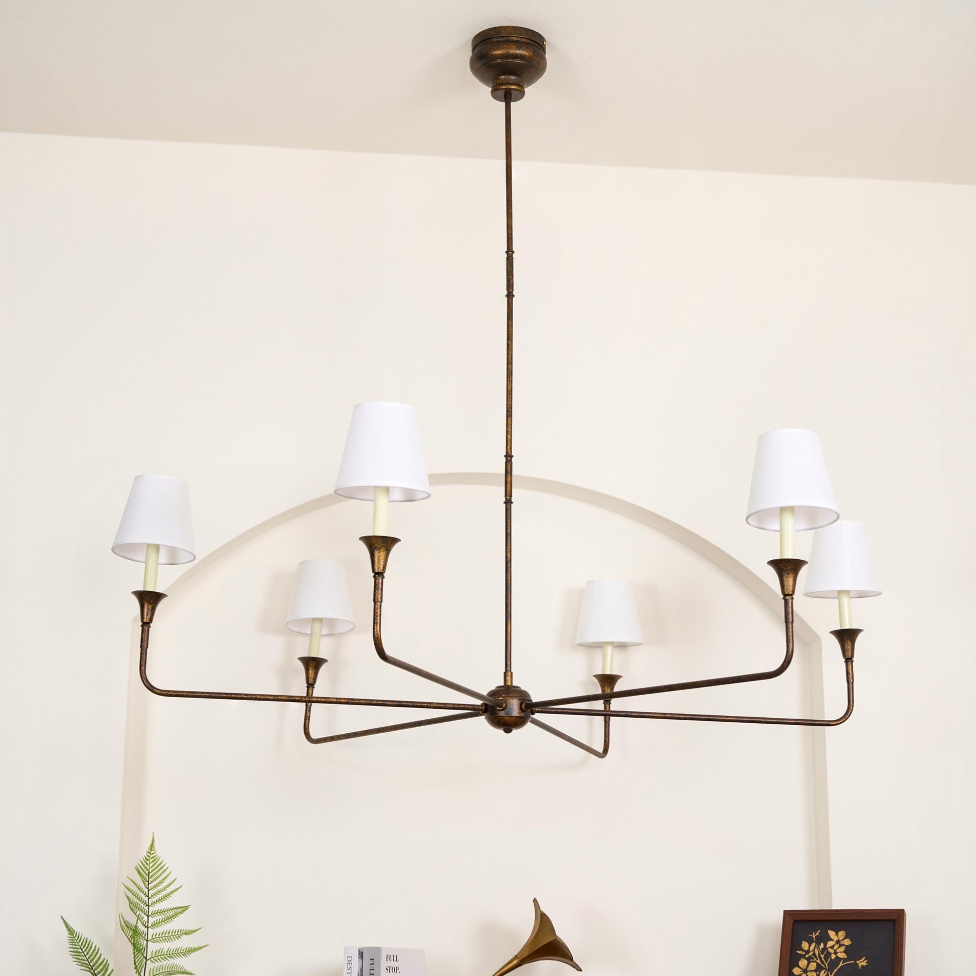 Keveny Pendant Lamp Black Candle Tapered-Neutral Decor