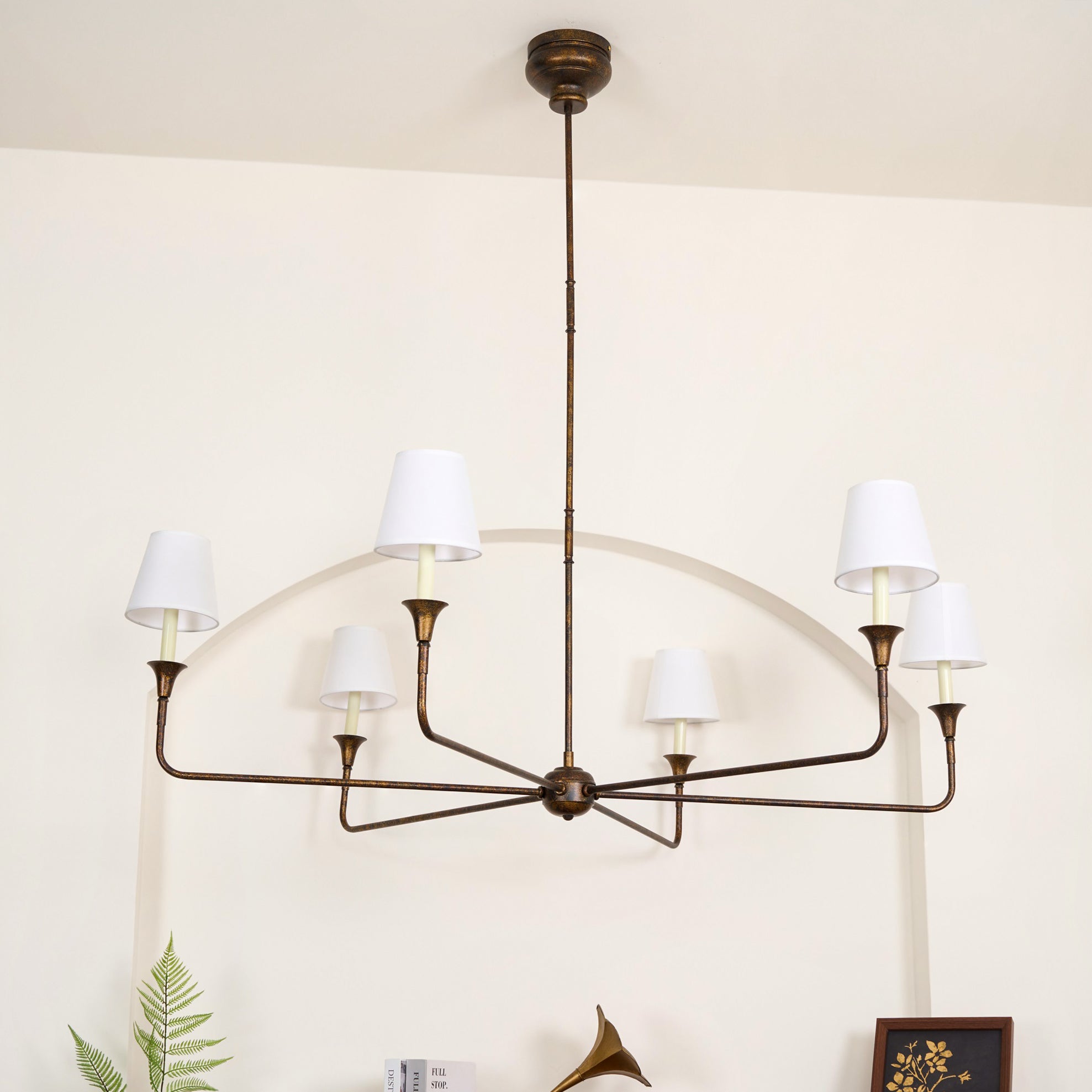 Keveny Pendant Lamp Black Candle Tapered-Neutral Decor
