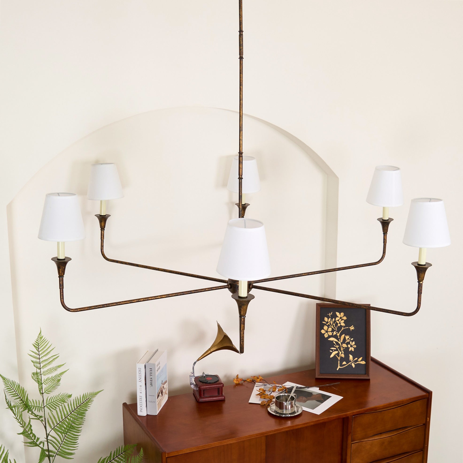 Keveny Pendant Lamp Black Candle Tapered-Neutral Decor