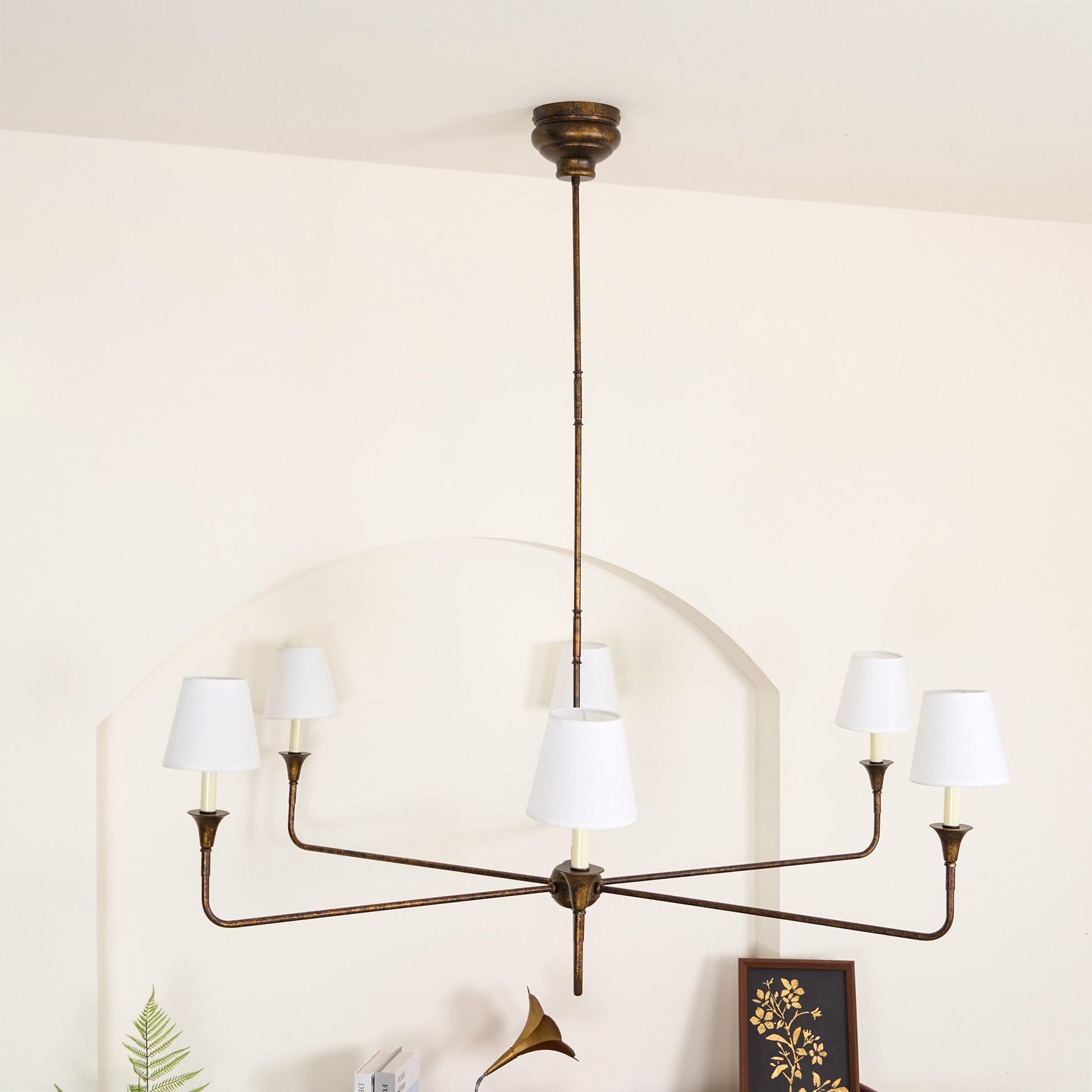 Keveny Pendant Lamp Black Candle Tapered-Neutral Decor