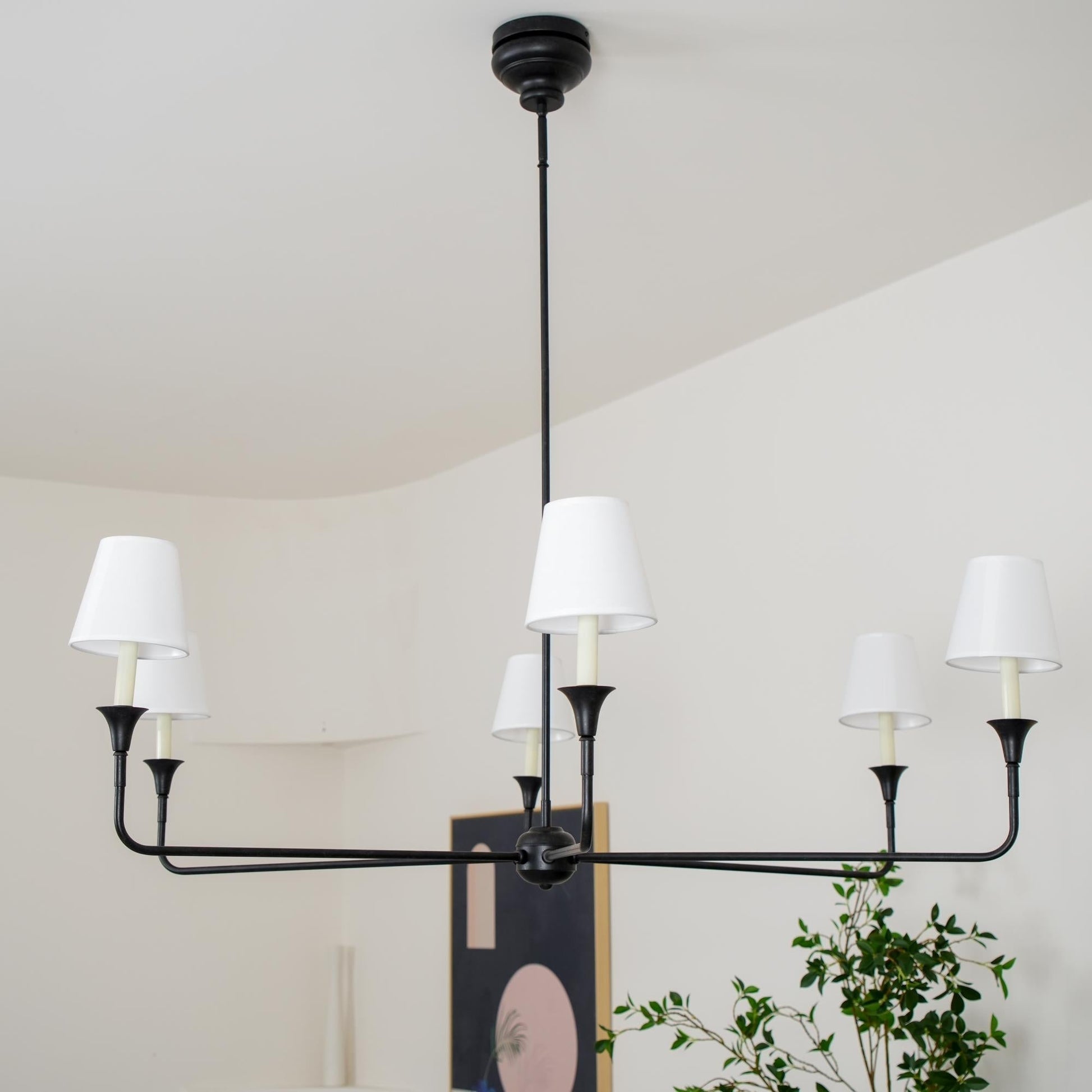Keveny Pendant Lamp Black Candle Tapered-Neutral Decor