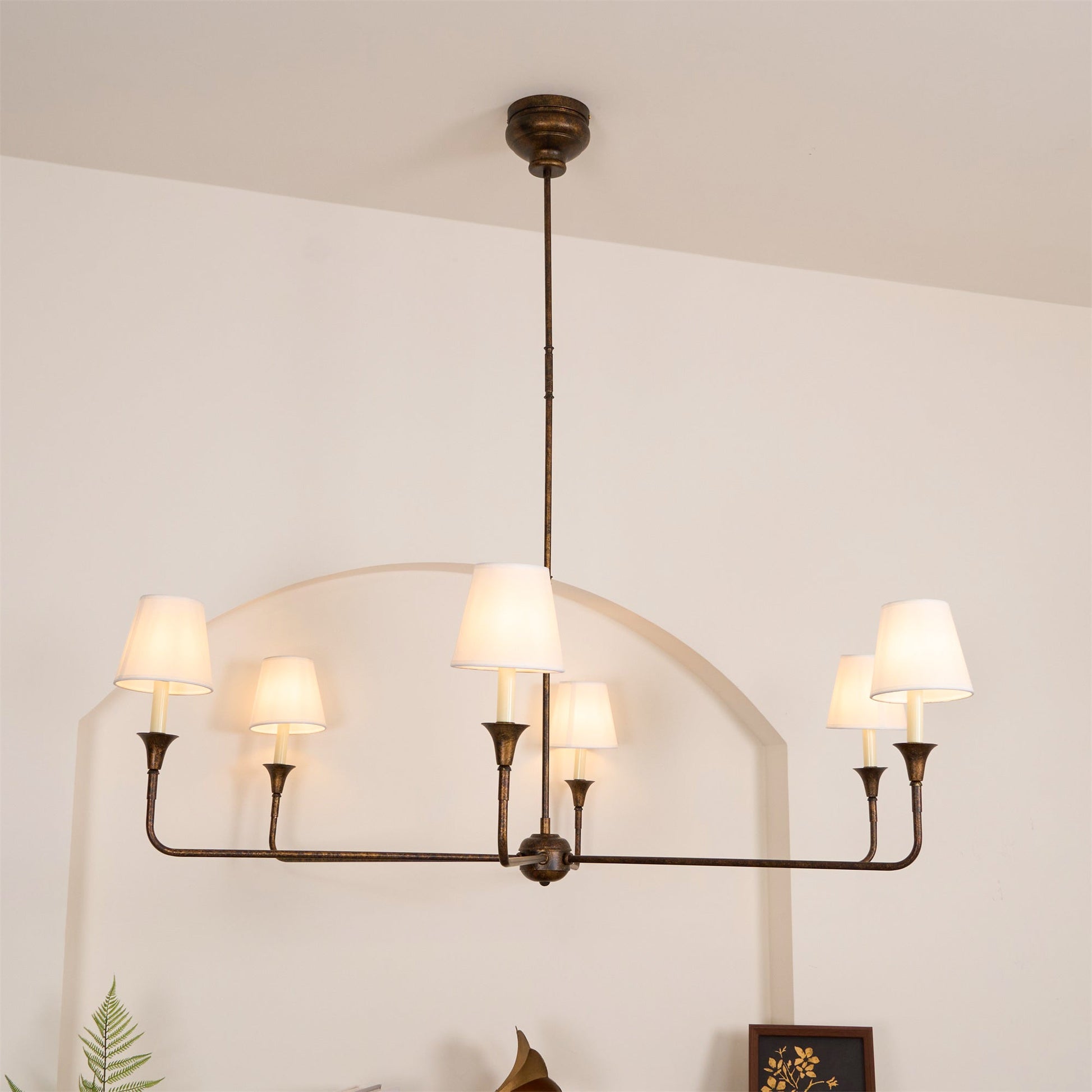 Keveny Pendant Lamp Black Candle Tapered-Neutral Decor