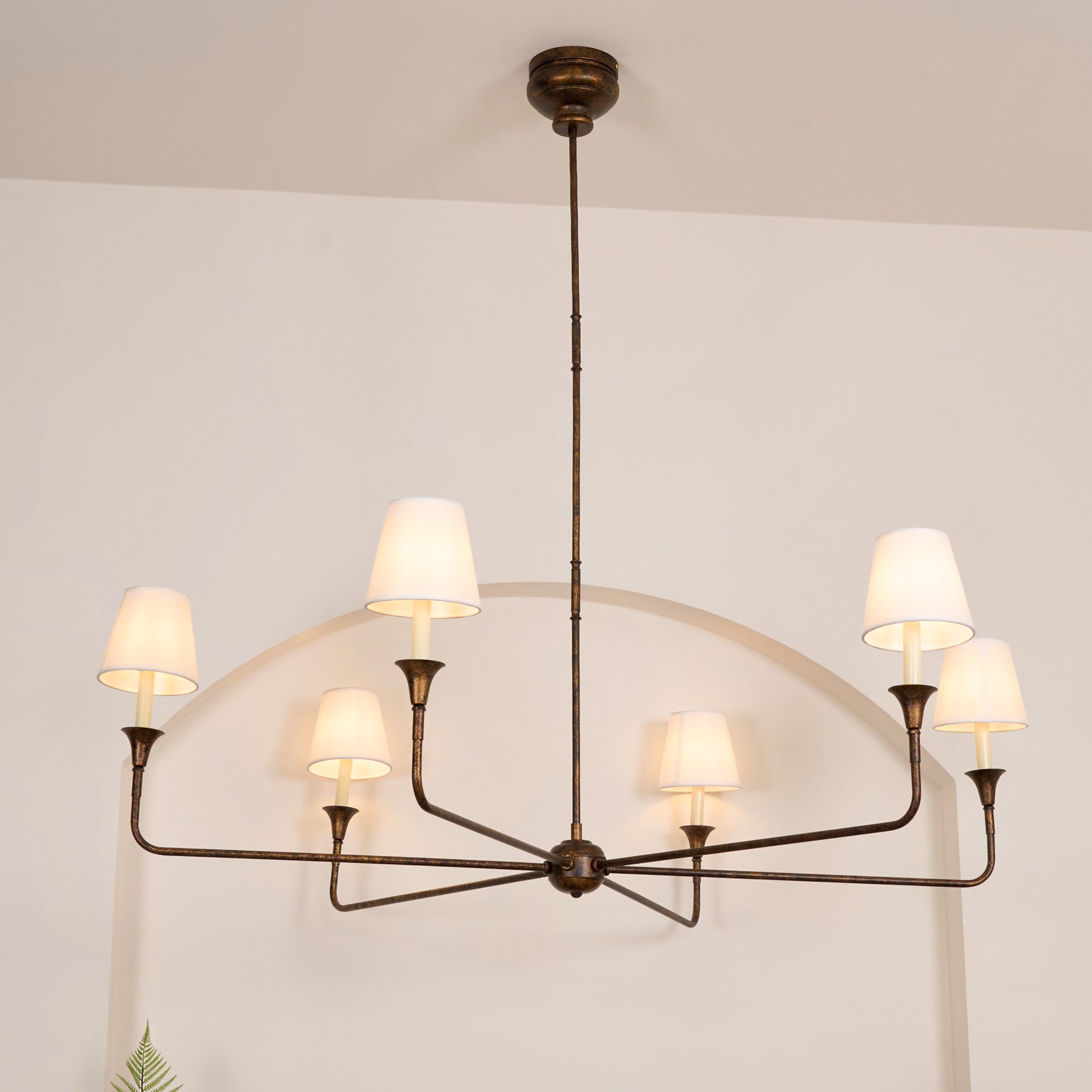 Keveny Pendant Lamp Black Candle Tapered-Neutral Decor