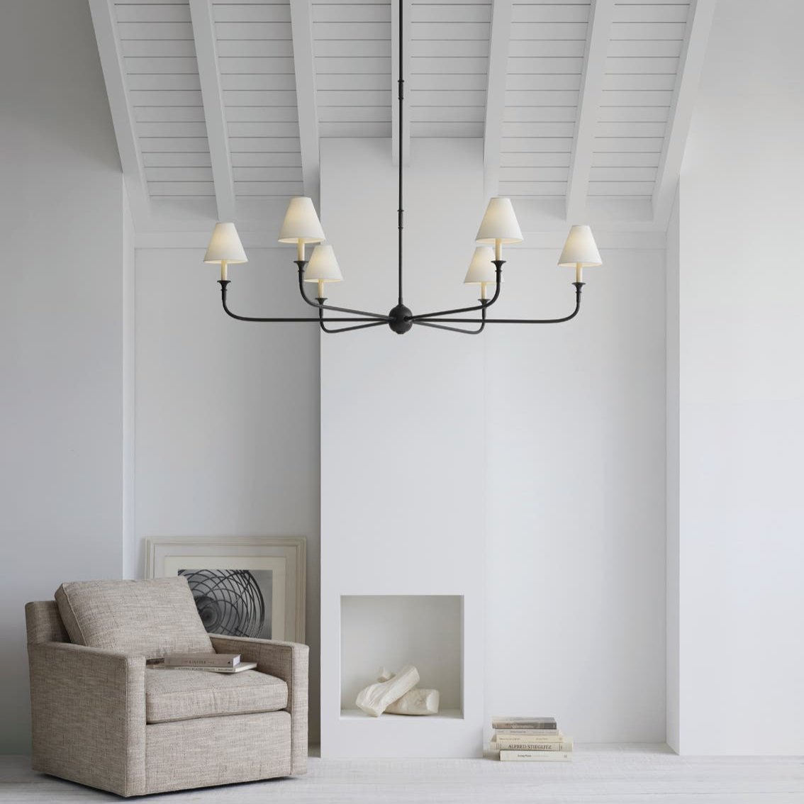Keveny Pendant Lamp Black Candle Tapered-Neutral Decor