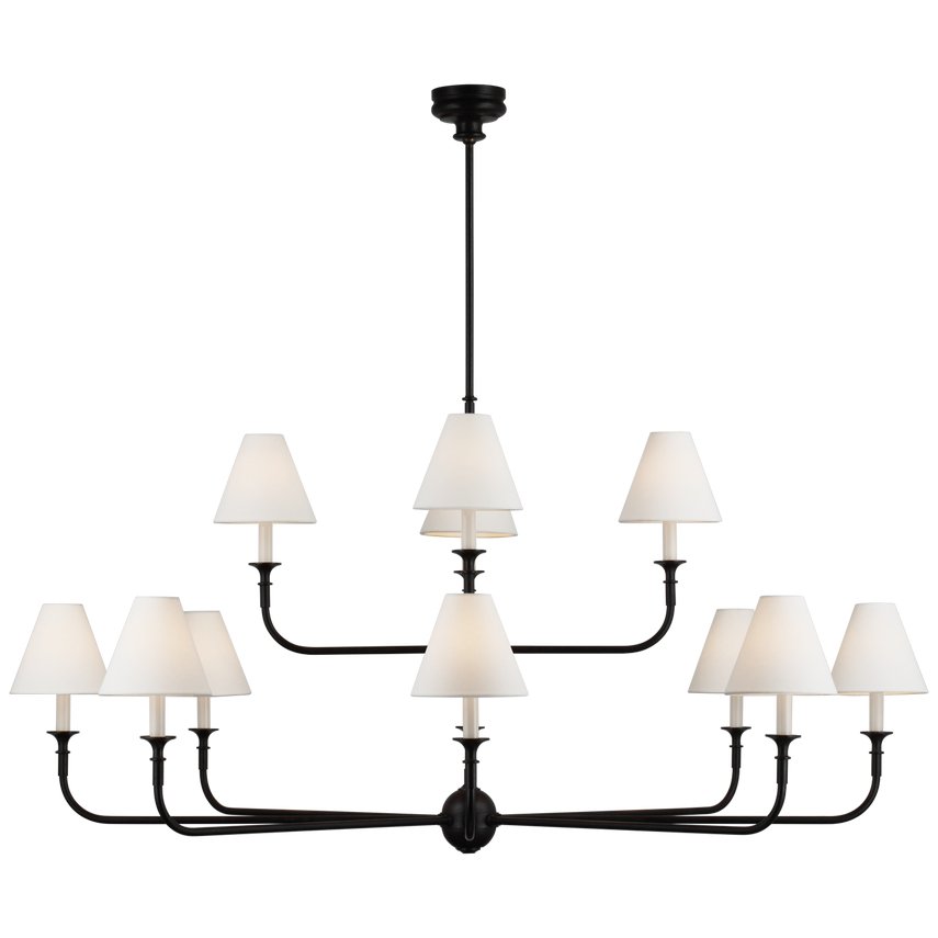 Keveny Pendant Lamp Black Candle Tapered-Neutral Decor