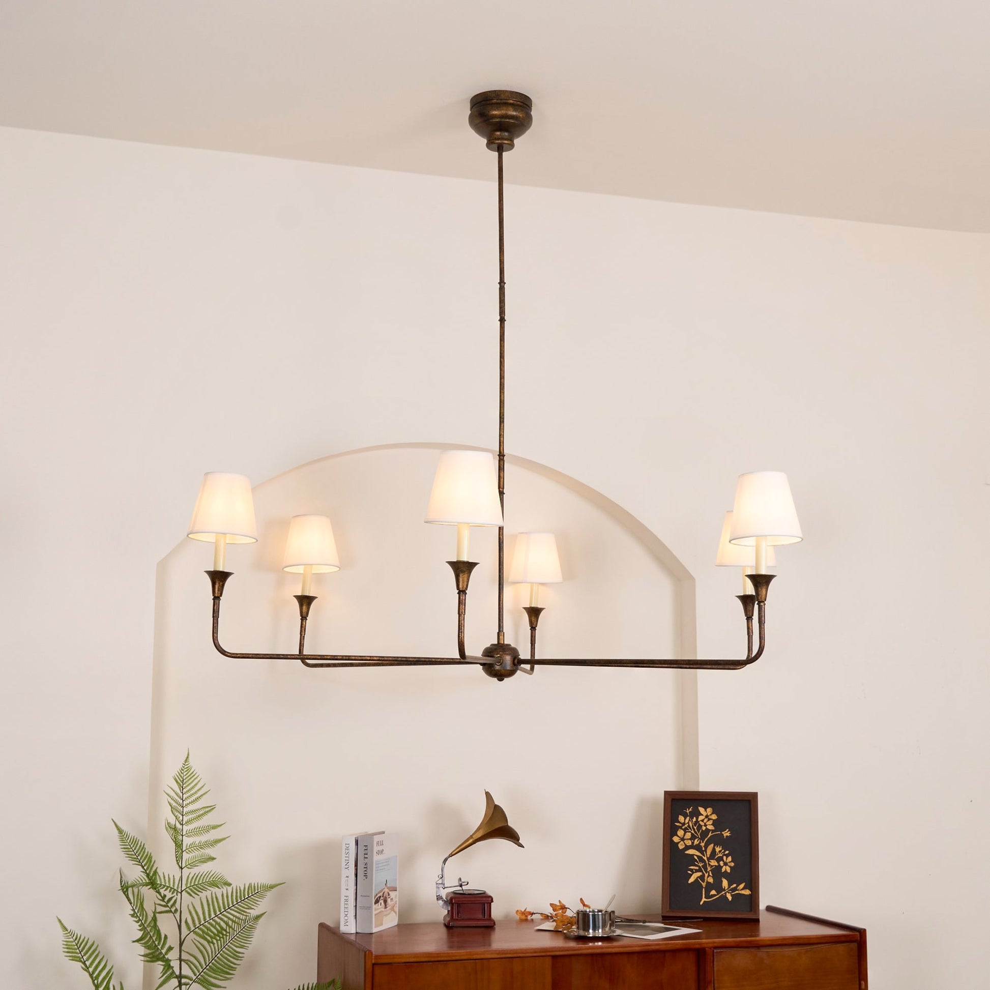 Keveny Pendant Lamp Black Candle Tapered-Neutral Decor