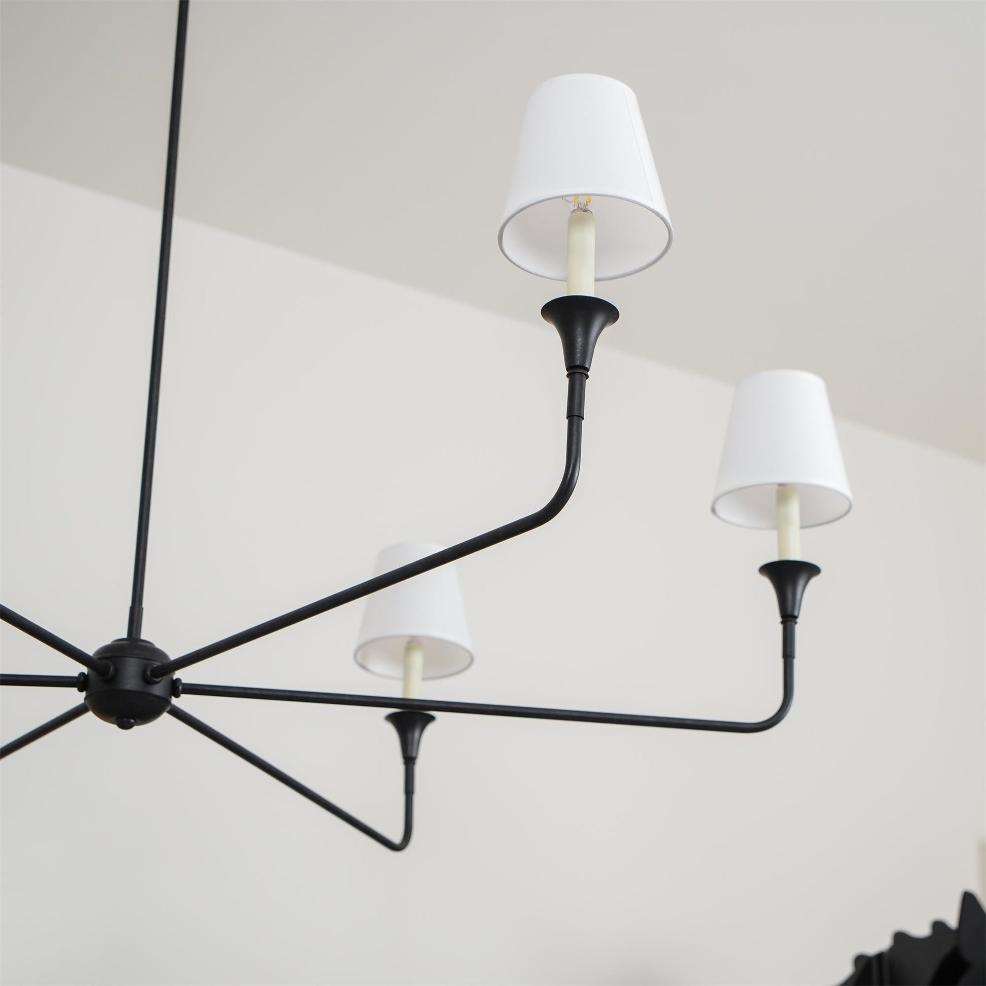 Keveny Pendant Lamp Black Candle Tapered-Neutral Decor