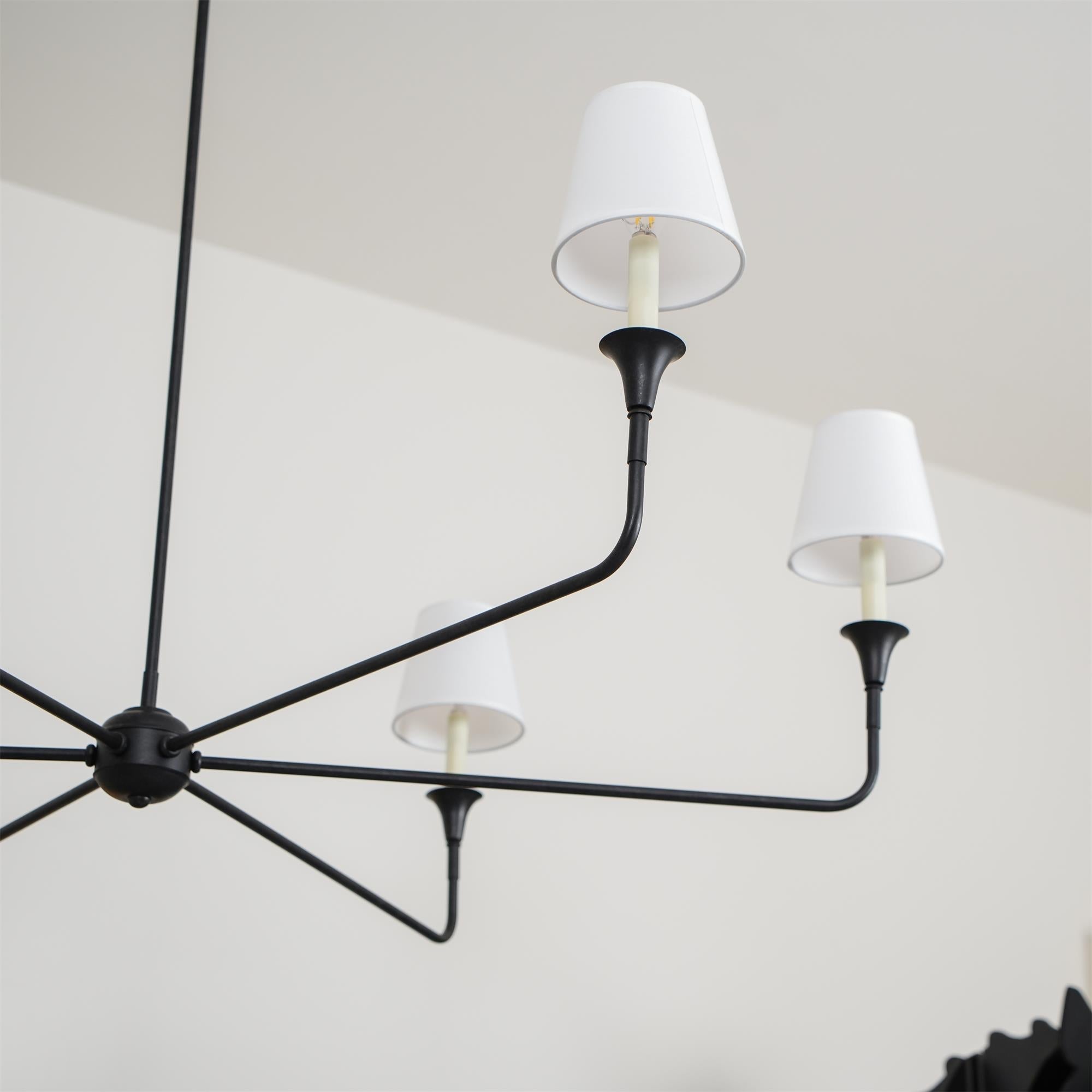 Keveny Pendant Lamp Black Candle Tapered-Neutral Decor