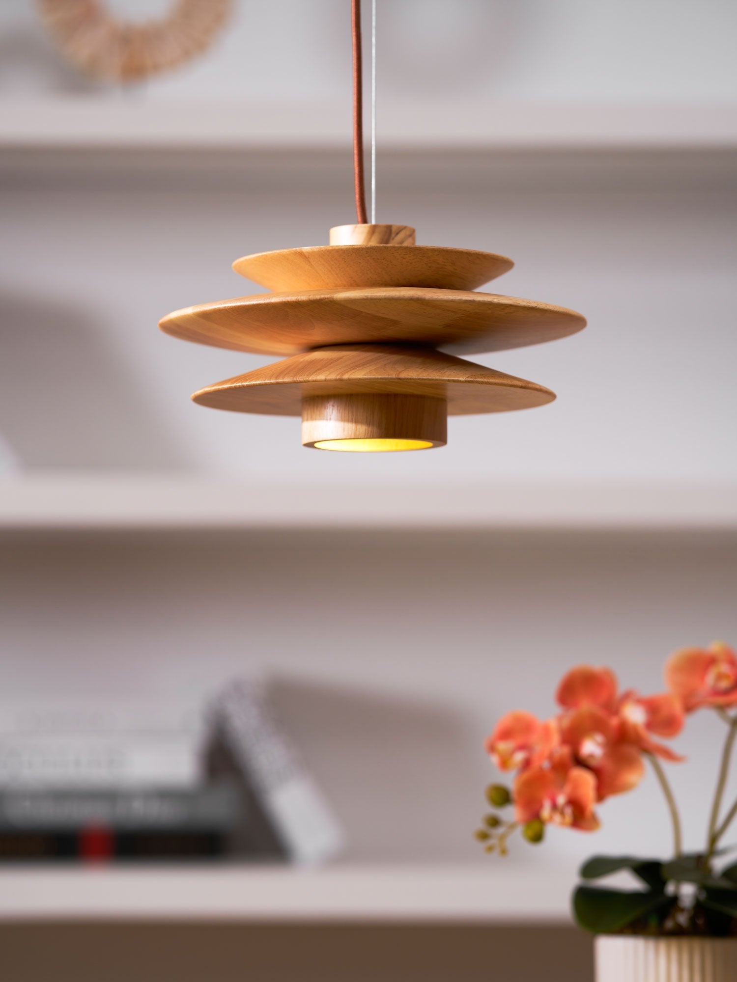 Elorda Wooden Retro Pendant Light-Neutral Decor