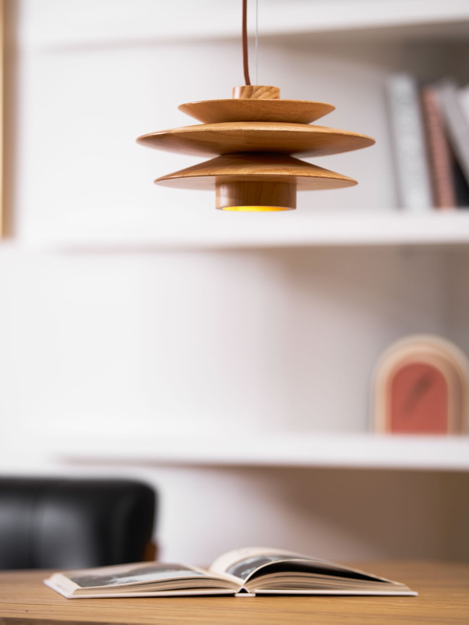 Elorda Wooden Retro Pendant Light-Neutral Decor