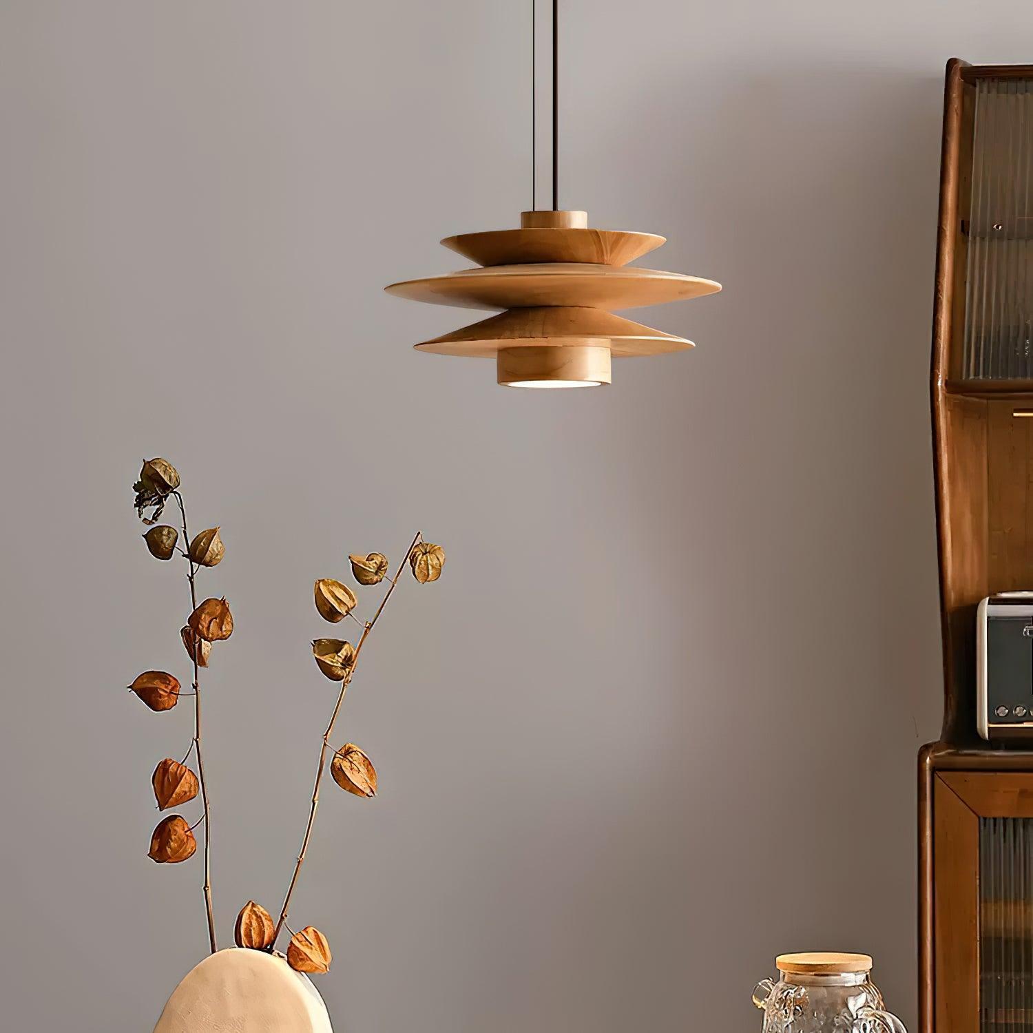 Axis Mid Century Walnut Pendant Light - Neutralighting