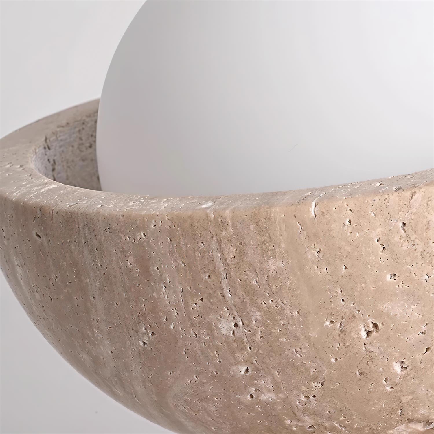 Mysa Minimalist Travertine Ceiling Light - Neutralighting