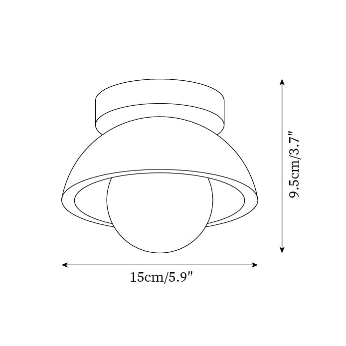 Mysa Minimalist Travertine Ceiling Light - Neutralighting