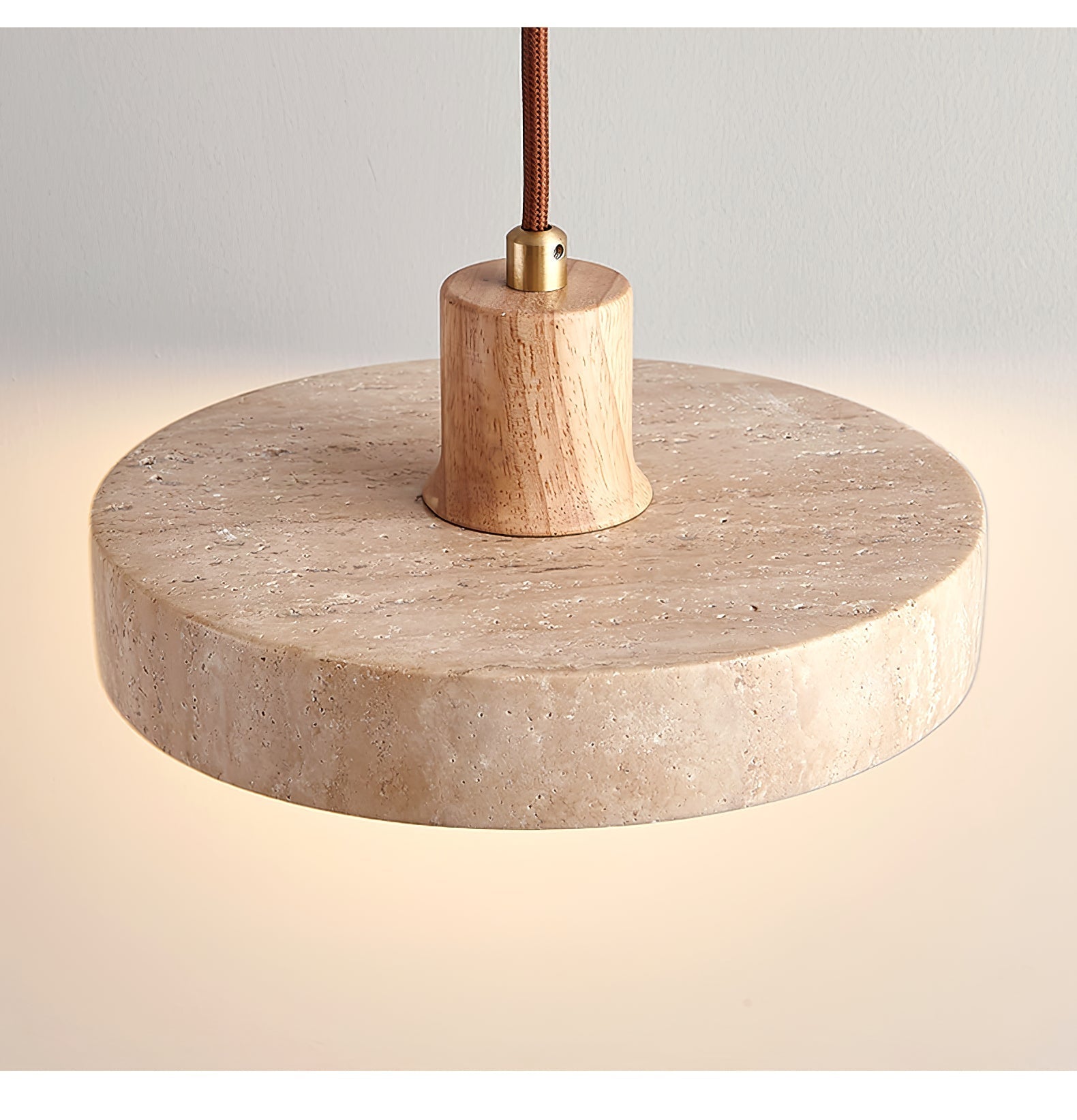 Varix Travertine Pendant Light-Neutral Decor