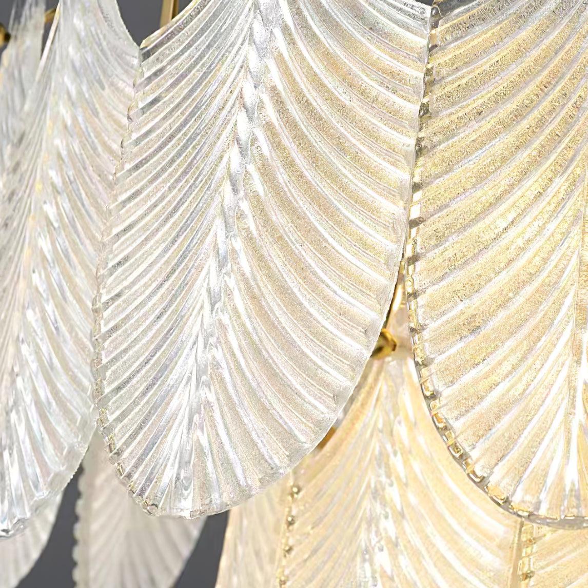 Eveno Metal Glass Leaf-inspired Wall Sconce-Neutral Decor