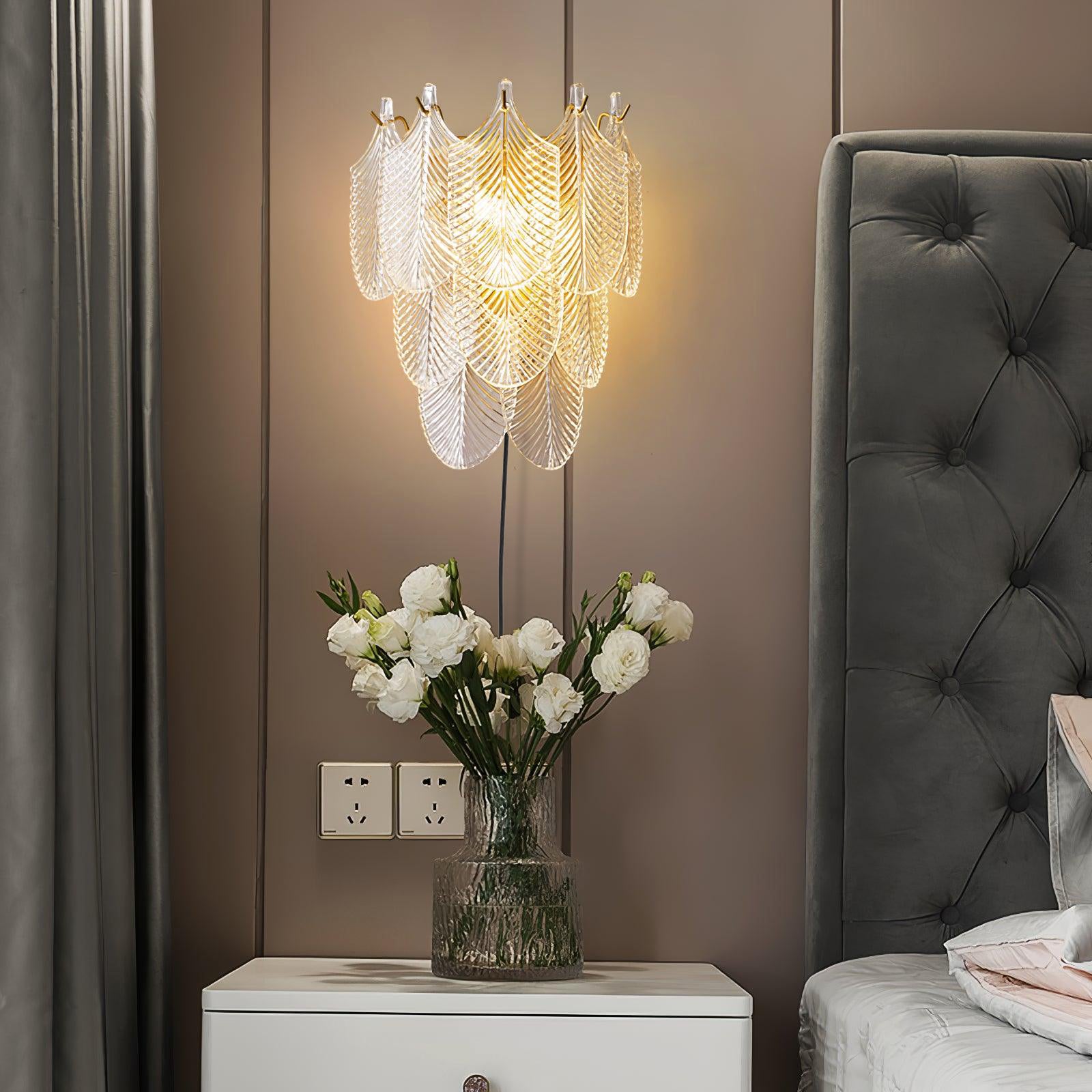 Lustra Wall Sconce Brass Murano Glass-Neutral Decor