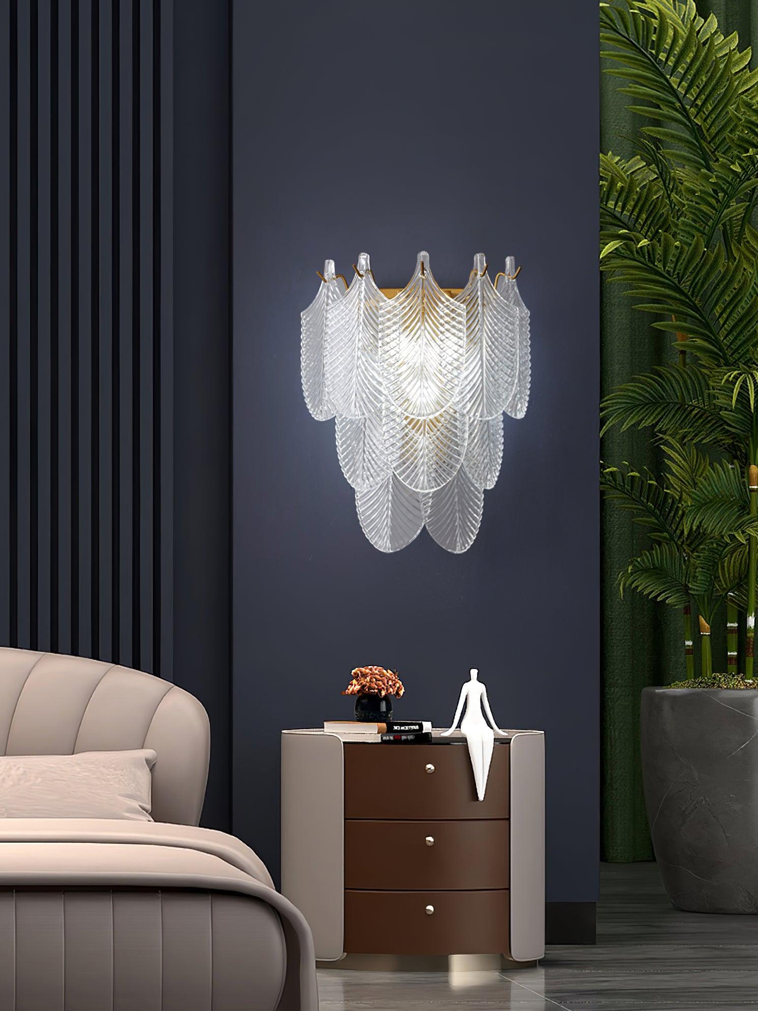 Lustra Wall Sconce Brass Murano Glass-Neutral Decor