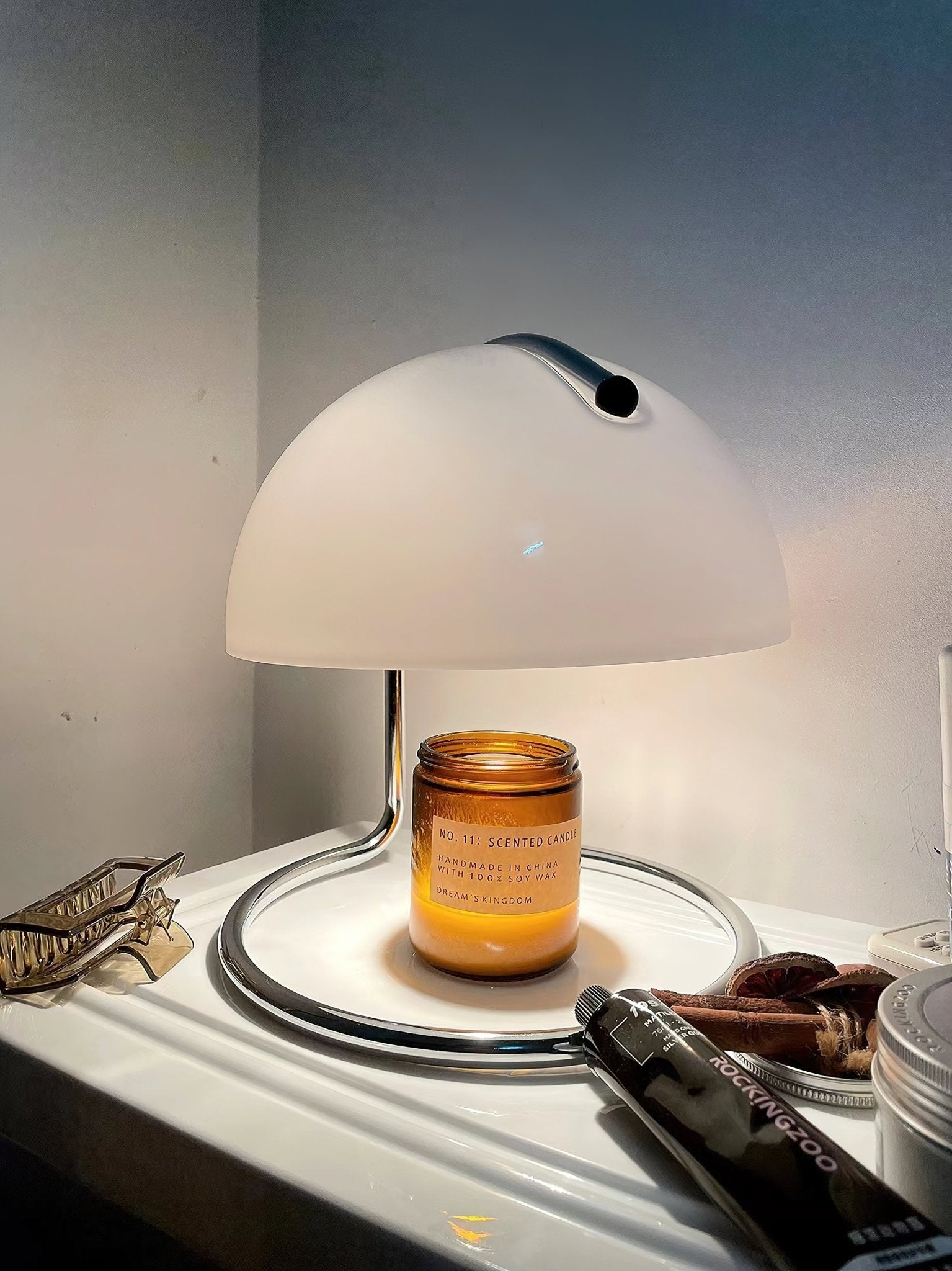 Caelis Contemporary Table Lamp-Neutral Decor