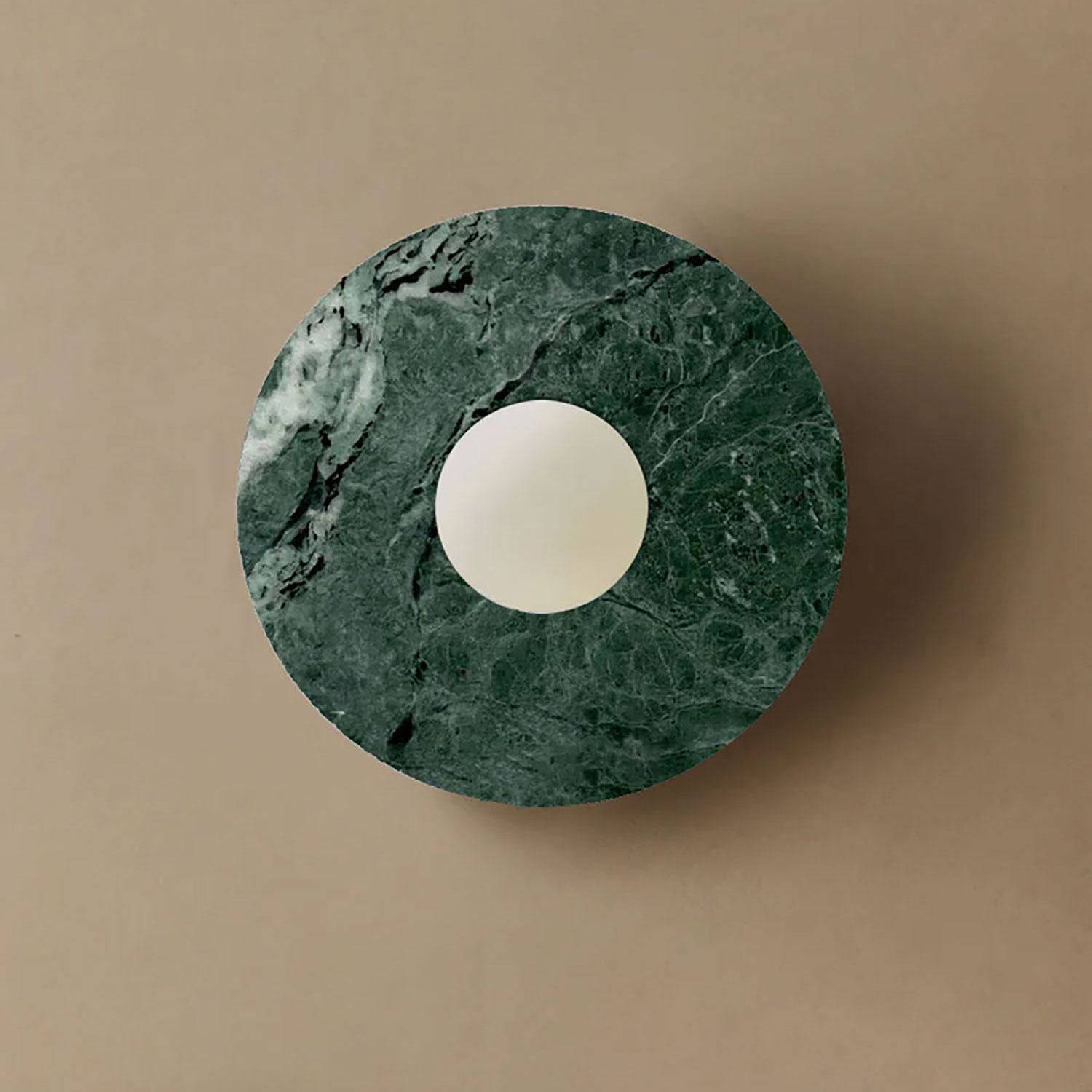 Pietraluna Round Stone Disc Wall Sconce-Neutral Decor