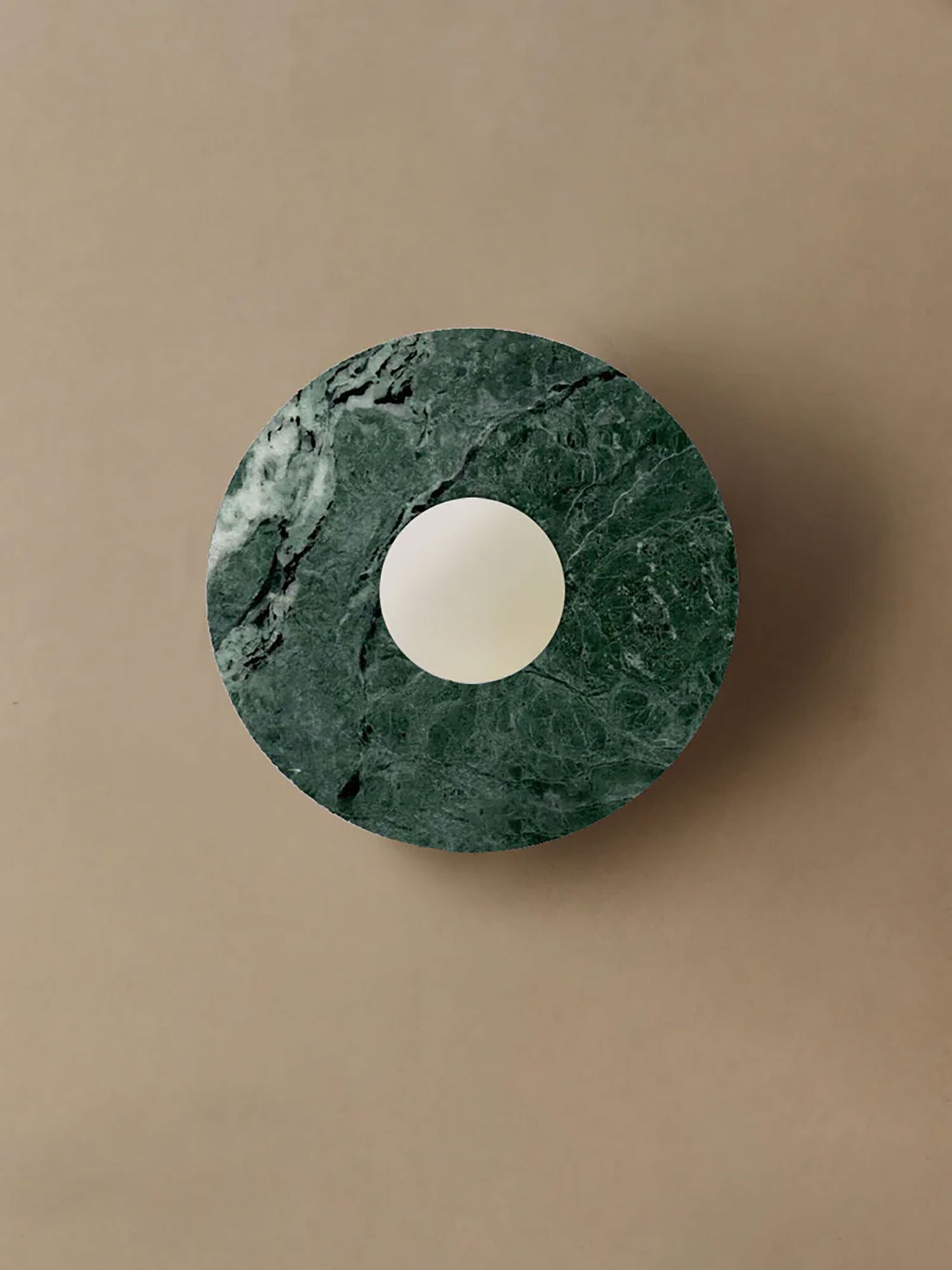 Pietraluna Round Stone Disc Wall Sconce-Neutral Decor