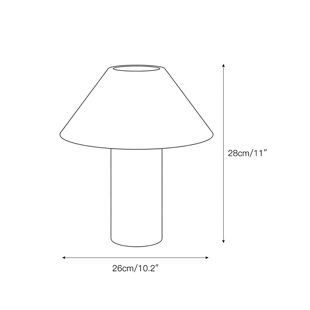 Angled view of the Orange Onyx table light.