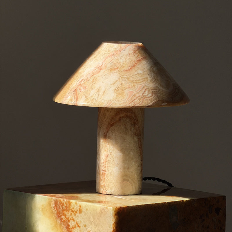 Another angle of the Orange Onyx lamp.