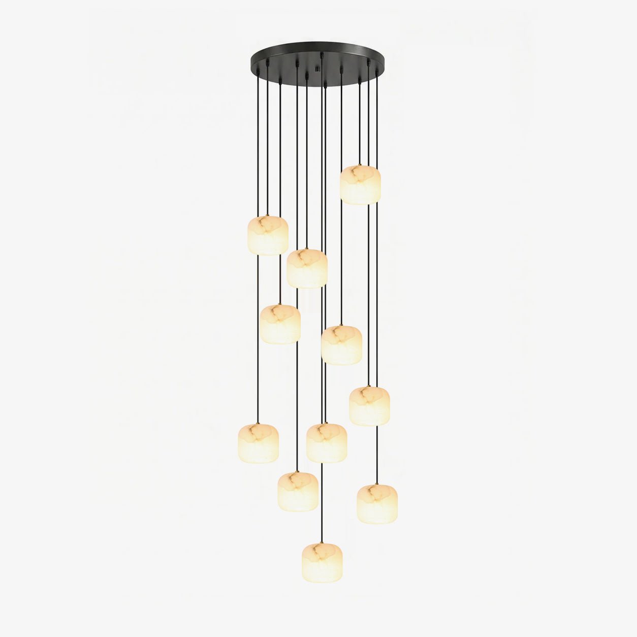 Pillow Alabaster Cluster Chandelier-Neutral Decor