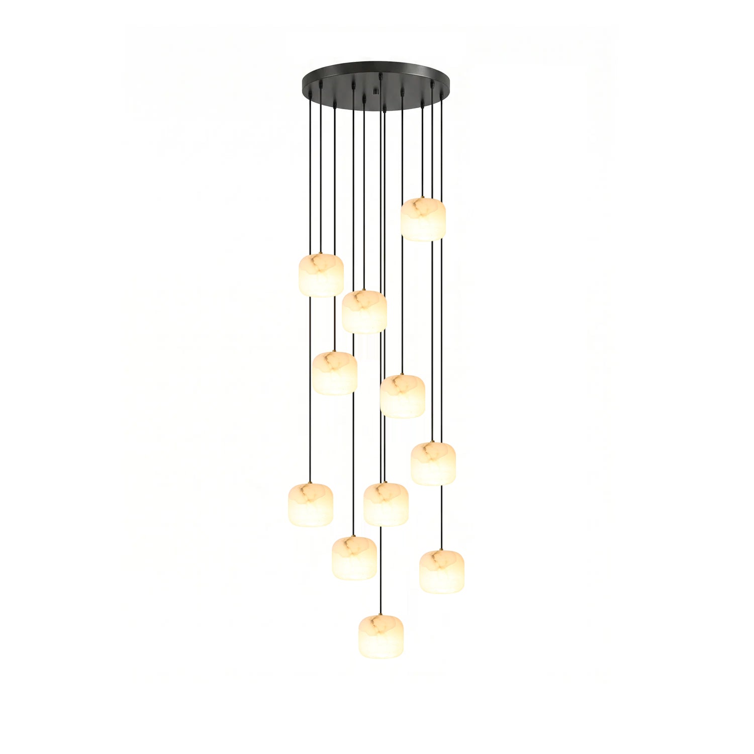 Pillow Alabaster Cluster Chandelier-Neutral Decor