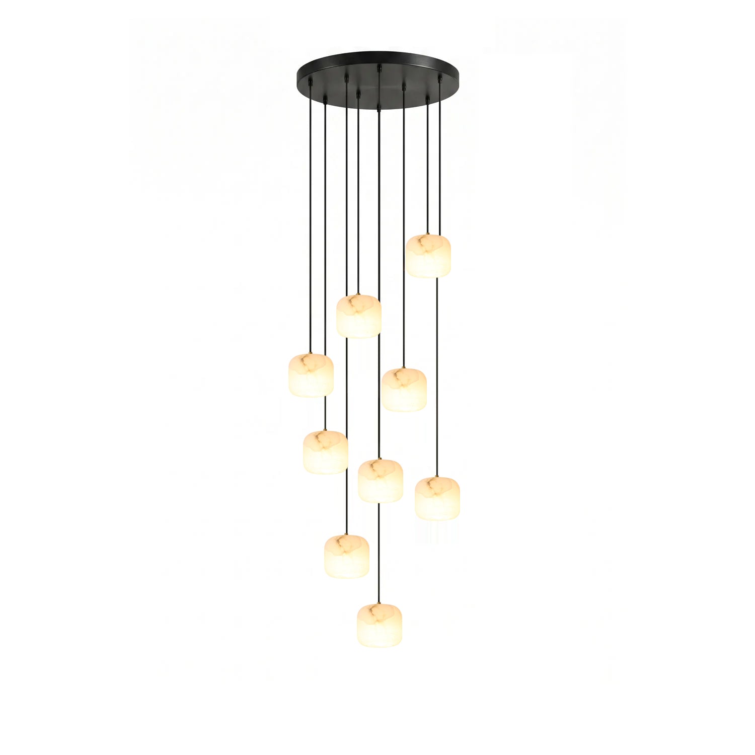 Pillow Alabaster Cluster Chandelier-Neutral Decor