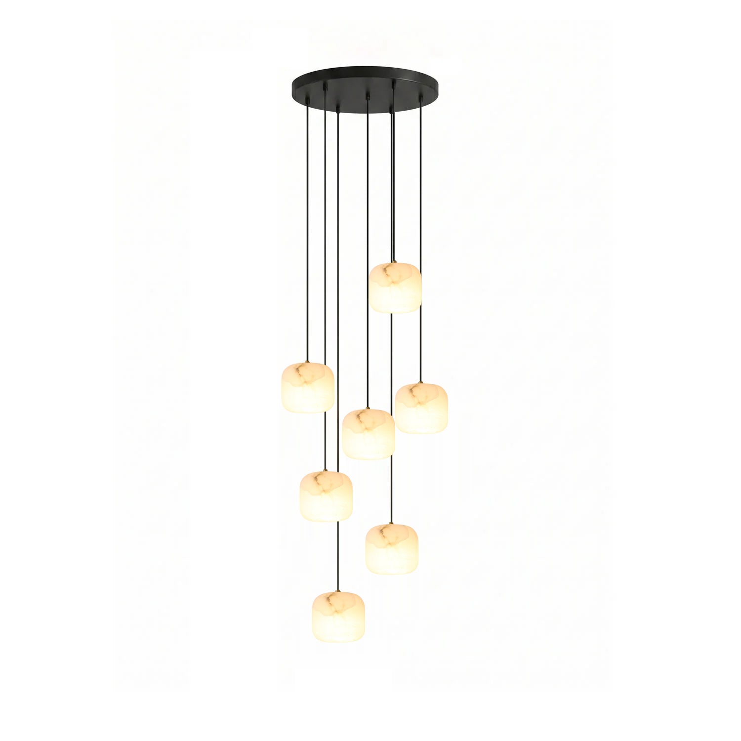 Pillow Alabaster Cluster Chandelier-Neutral Decor