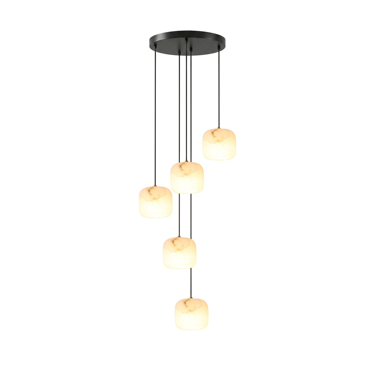 Pillow Alabaster Cluster Chandelier-Neutral Decor