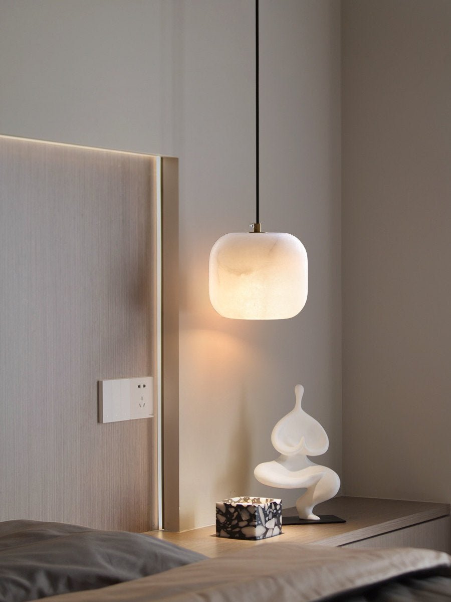 Pillow Alabaster Cluster Chandelier-Neutral Decor