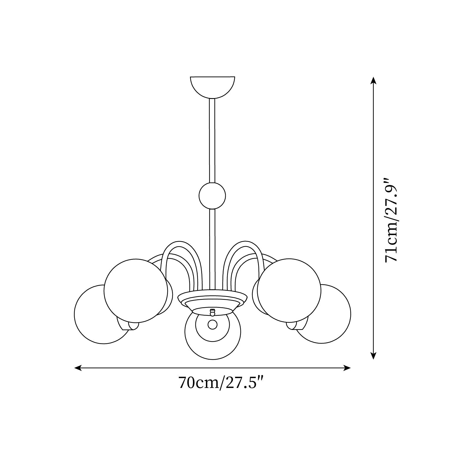 Pivone 8-Light Globe Chandelier