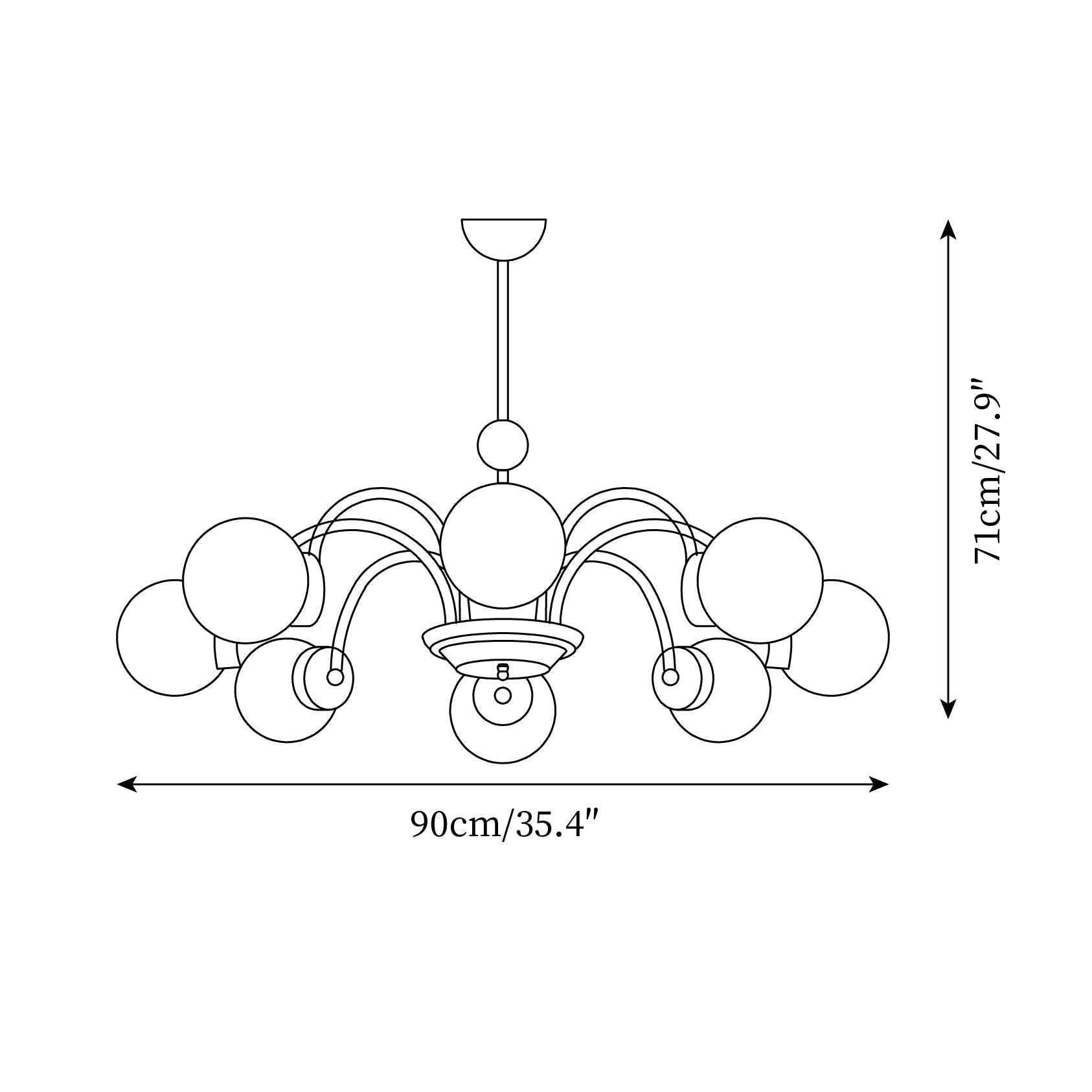 Pivone 8-Light Globe Chandelier
