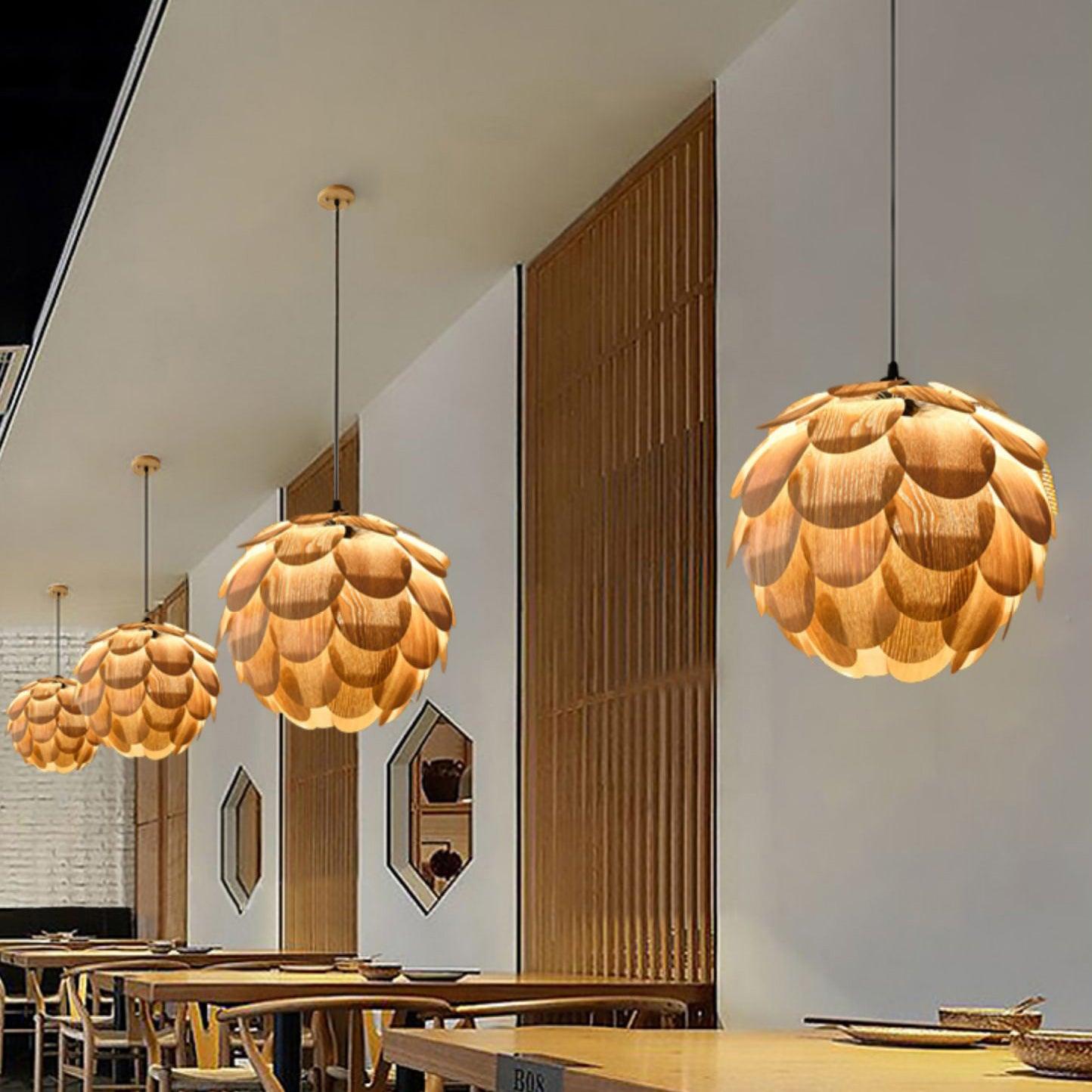 Wlara Modern Wood Pendant Light-Neutral Decor
