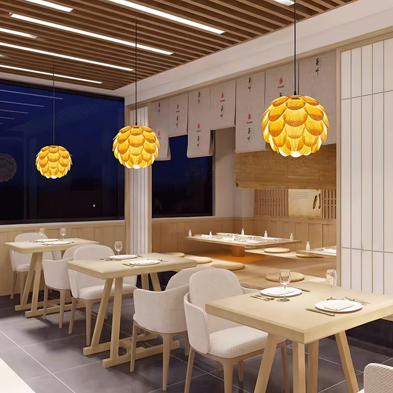 Wlara Modern Wood Pendant Light-Neutral Decor