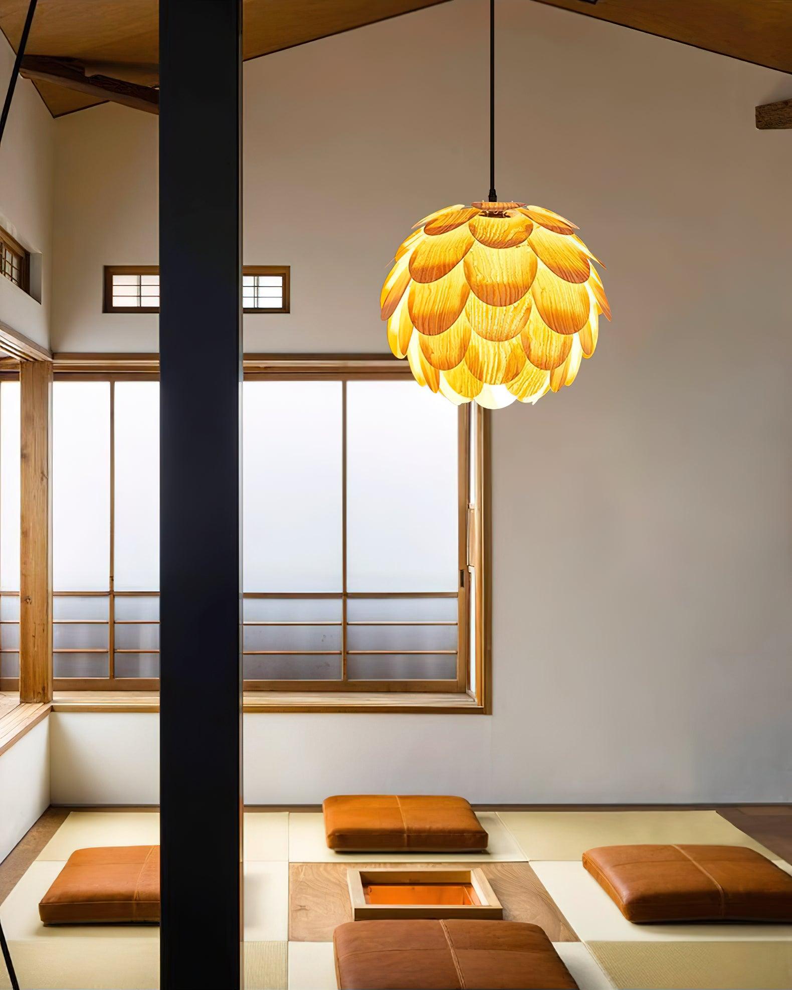 Wlara Modern Wood Pendant Light-Neutral Decor