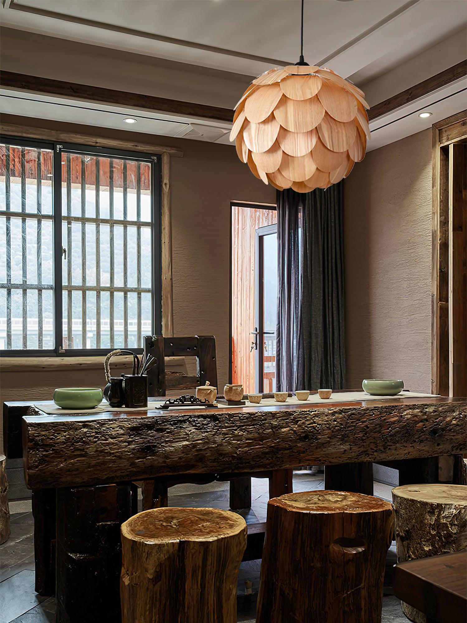 Wlara Modern Wood Pendant Light-Neutral Decor