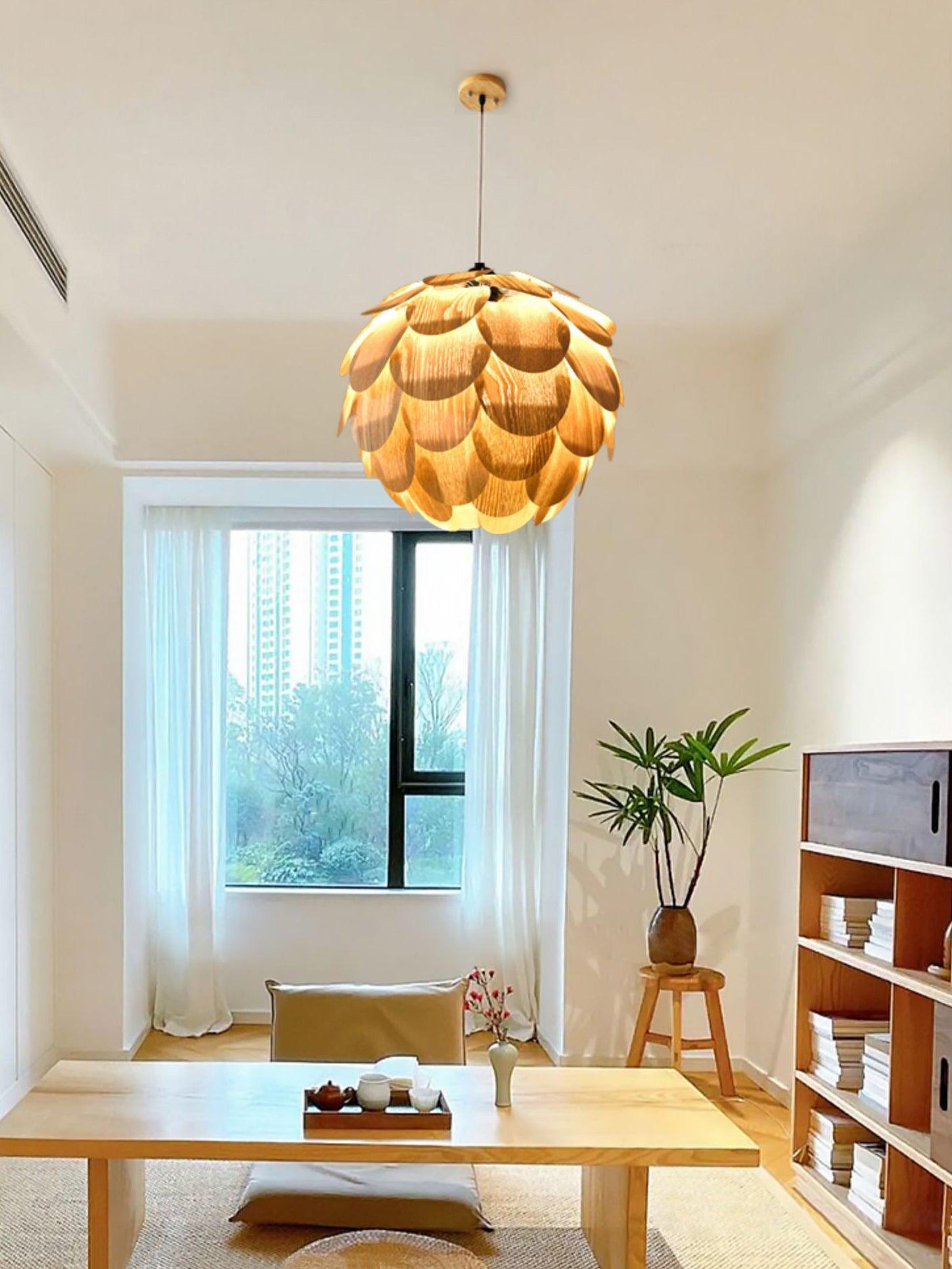 Wlara Modern Wood Pendant Light-Neutral Decor
