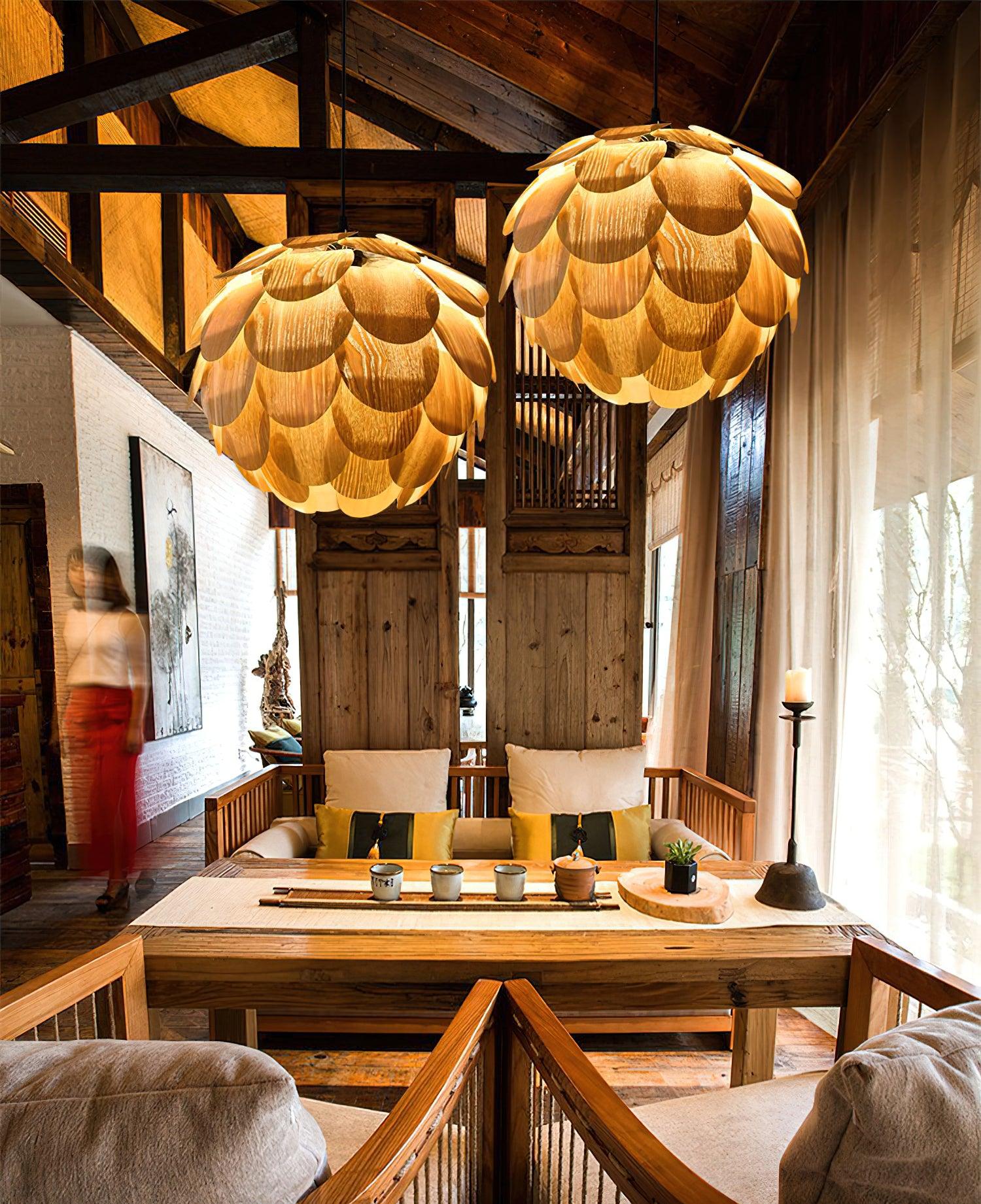 Wlara Modern Wood Pendant Light-Neutral Decor