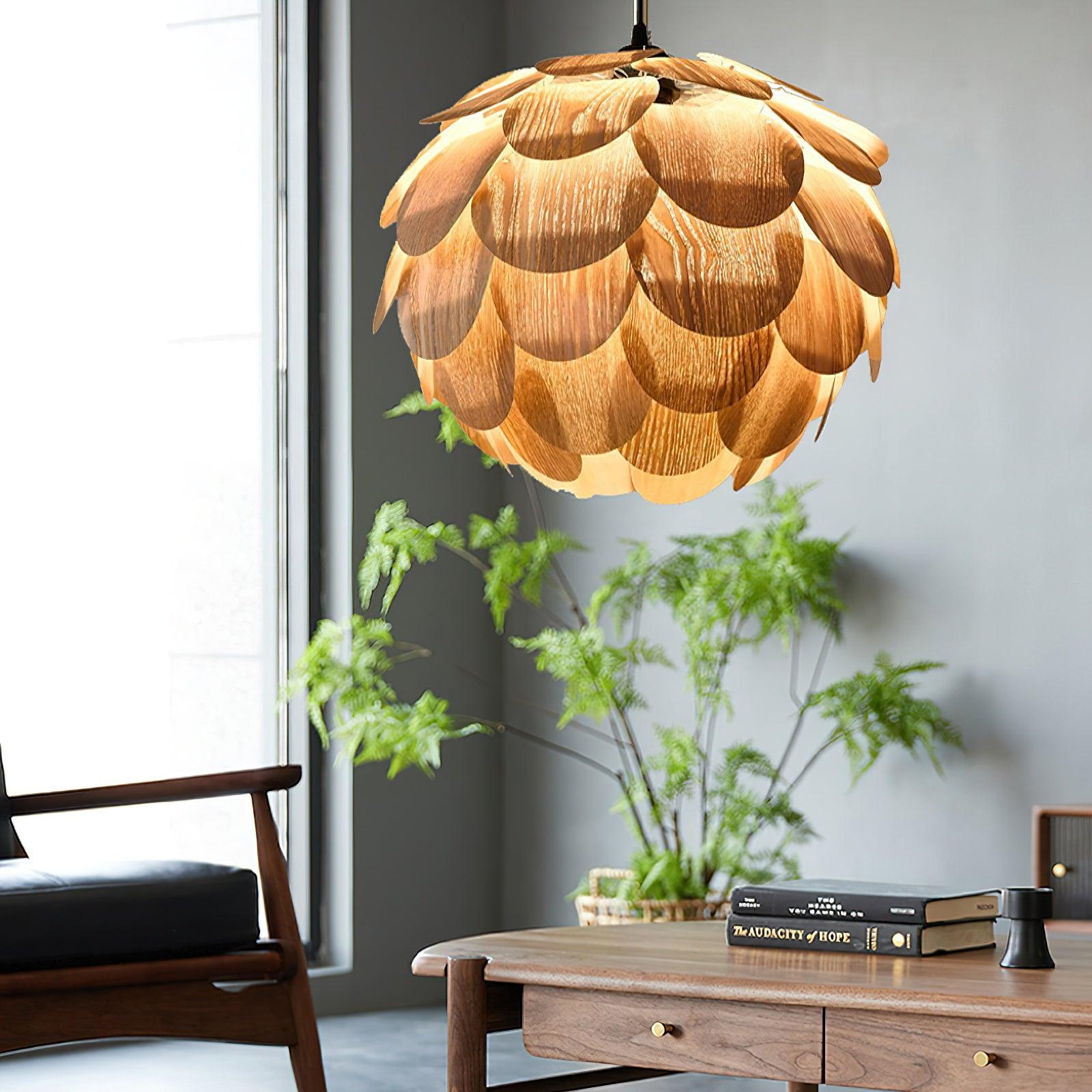 Wlara Modern Wood Pendant Light-Neutral Decor