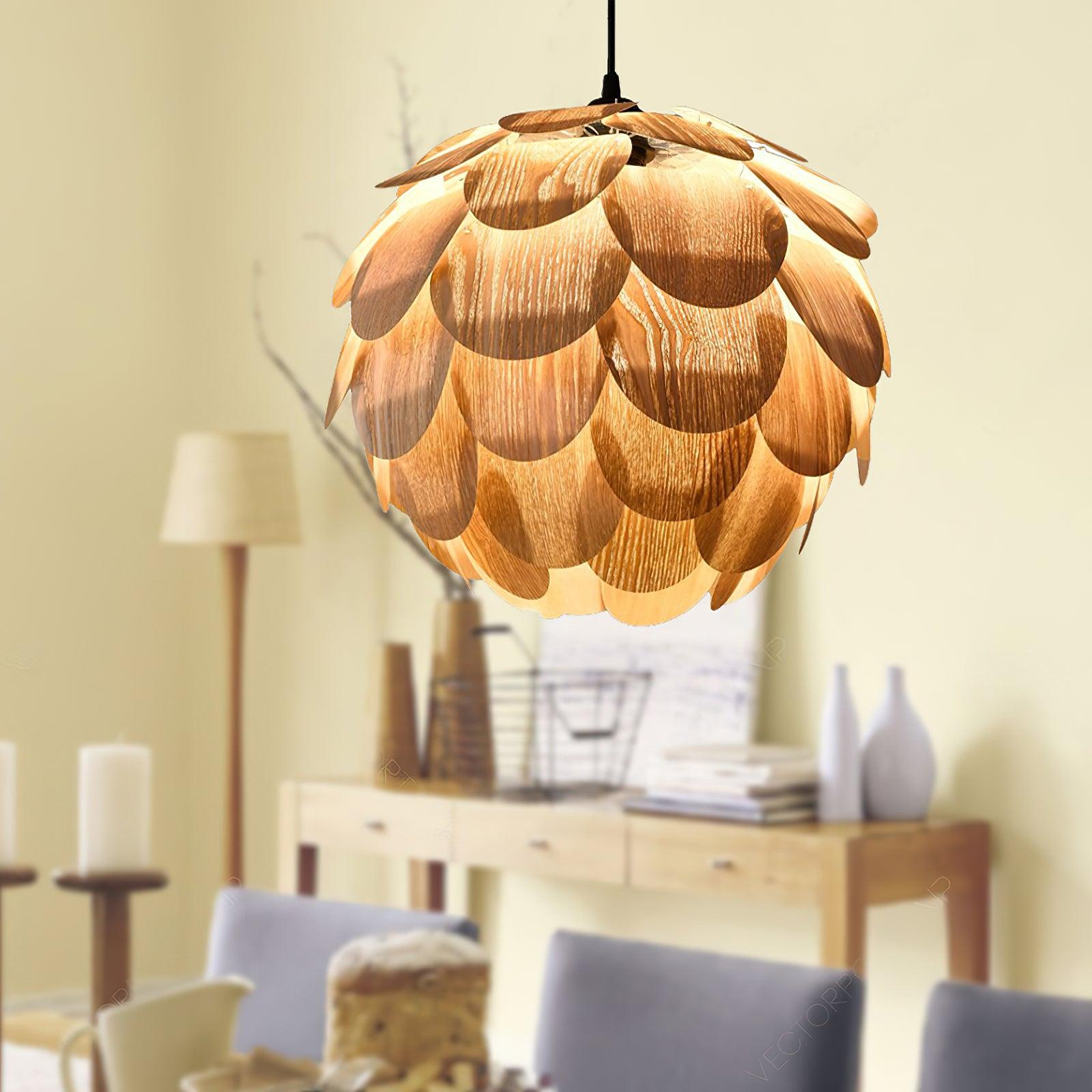Wlara Modern Wood Pendant Light-Neutral Decor