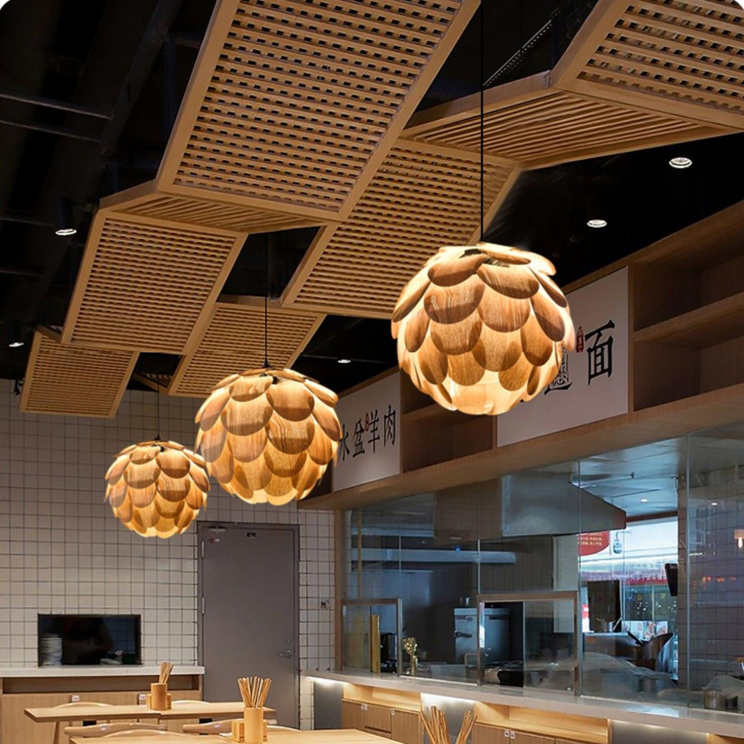 Wlara Modern Wood Pendant Light-Neutral Decor
