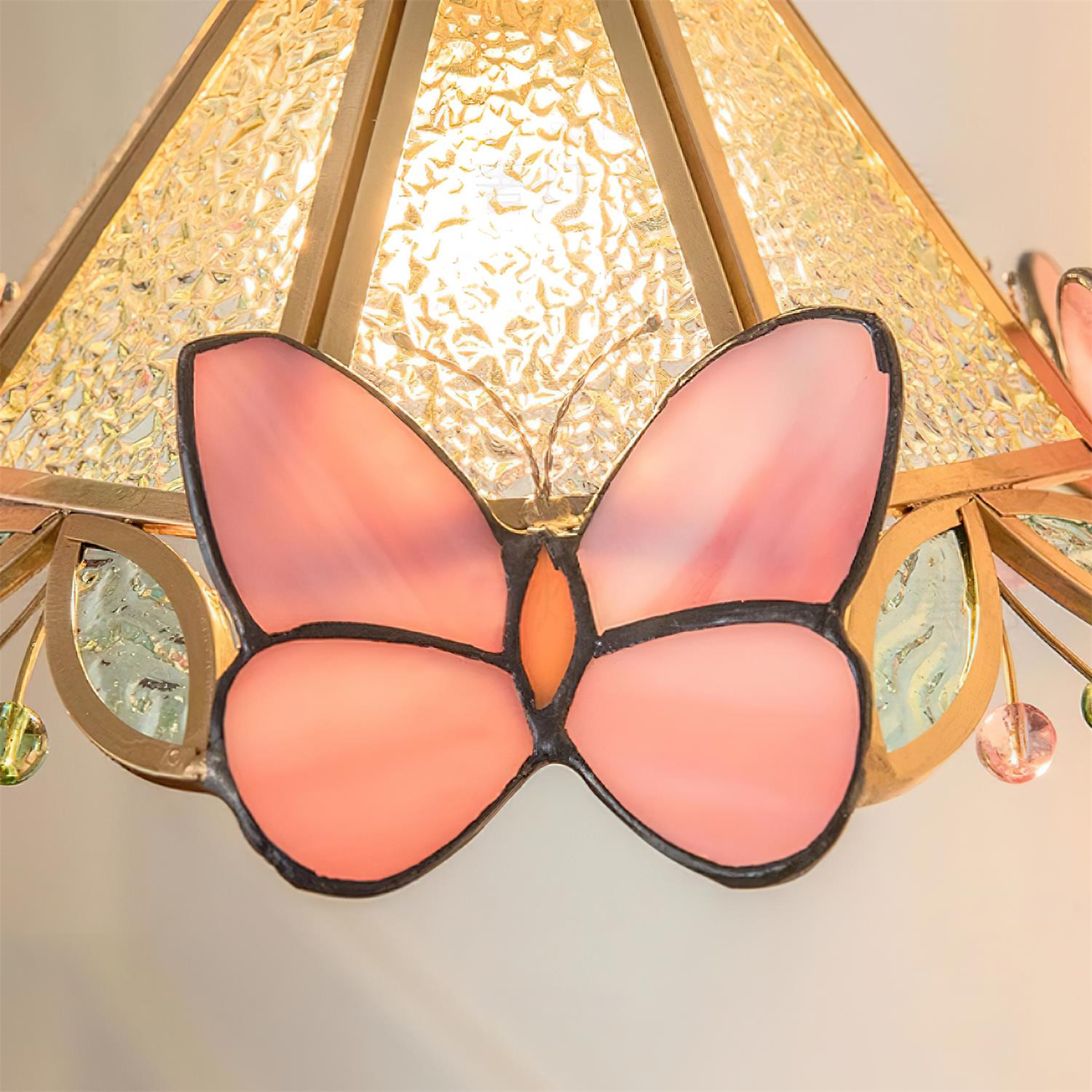 Tiffany Butterfly Stained GlassPendant Light