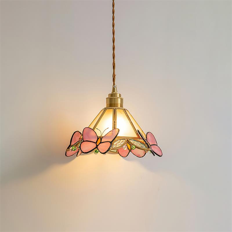 Tiffany Butterfly Stained GlassPendant Light
